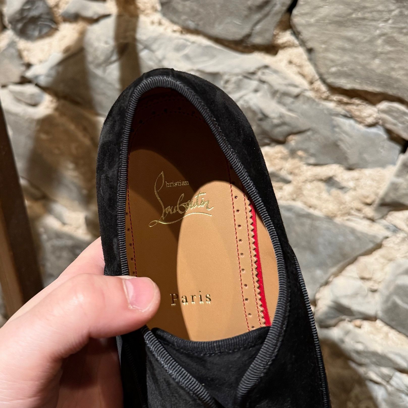 Christian Louboutin Christian Louboutin Black Suede Alpha Male Oxford Shoes Size US 7.5 / EU 40-41 - 9 Thumbnail