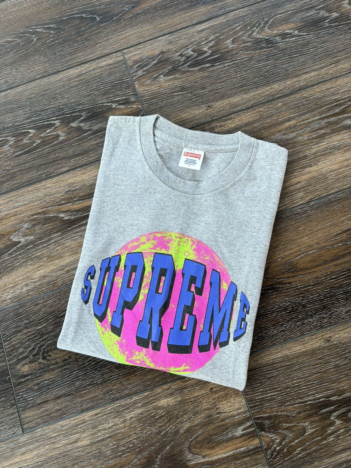 Supreme Supreme Lunar Planet Tee FW15 Grey Size US L / EU 52-54 / 3 - 1 Thumbnail