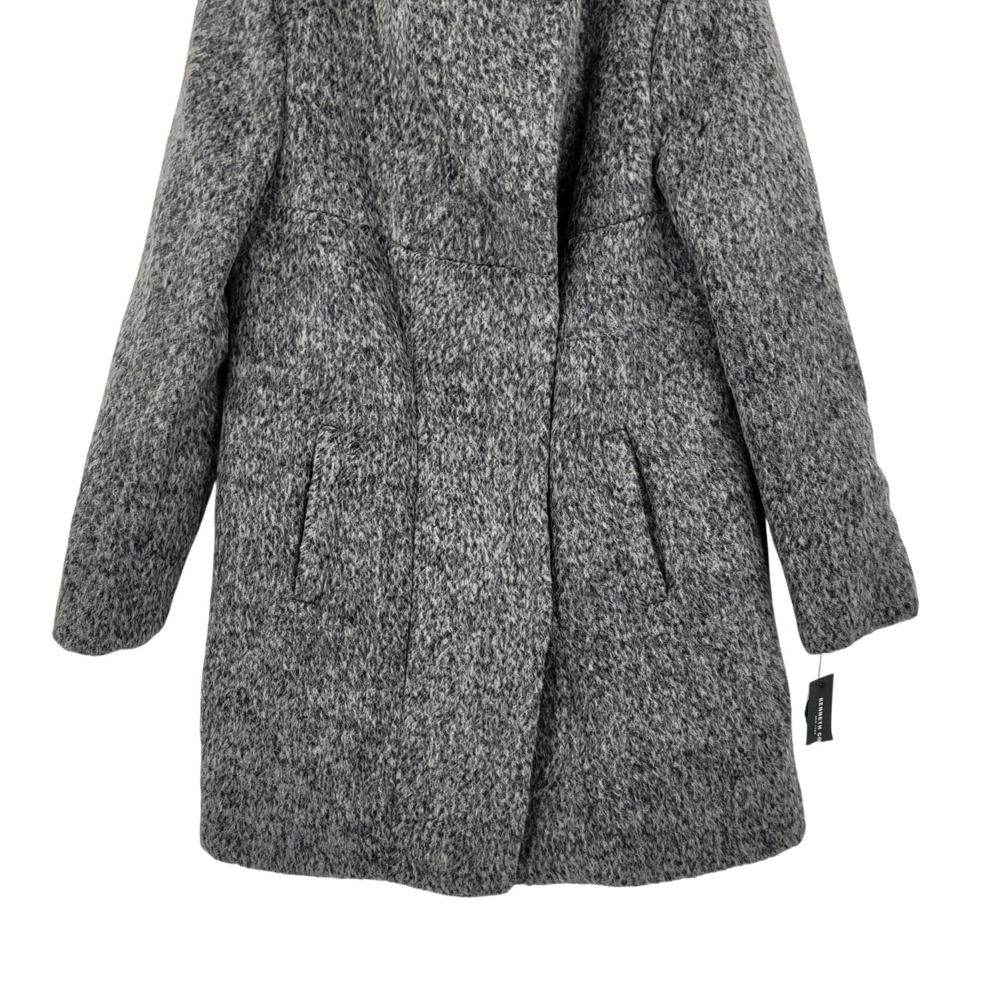 Kenneth Cole Kenneth Cole Womens Asymmetrical Pressed Boucle Wool Coat M Size M / US 6-8 / IT 42-44 - 11 Thumbnail