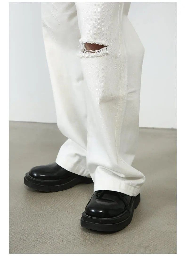 Japanese Brand × Jean White Distressed Denim Jeans Size US 30 / EU 46 - 2 Thumbnail