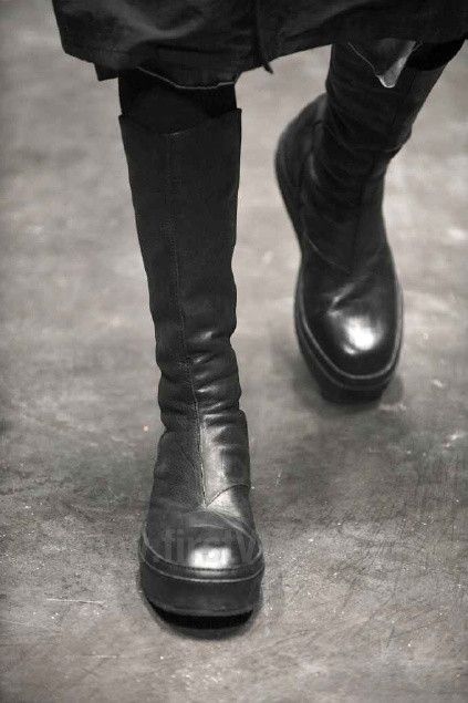 Julius GRAIL! FW12 backzip boots.Like Rick Owens or Guidi Size US 9.5 / EU 42-43 - 3 Thumbnail