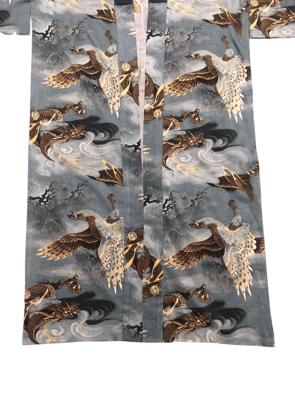 Japanese Brand Vintage Long Kimono Cardigan Dragon Fight With Bird Size US M / EU 48-50 / 2 - 7 Thumbnail