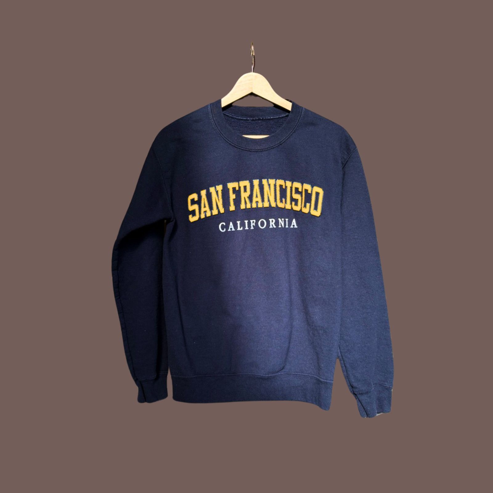 Vintage VTG SF Crewneck | San Francisco Navy Gold | 90s Collegecore Size US S / EU 44-46 / 1 - 1 Thumbnail