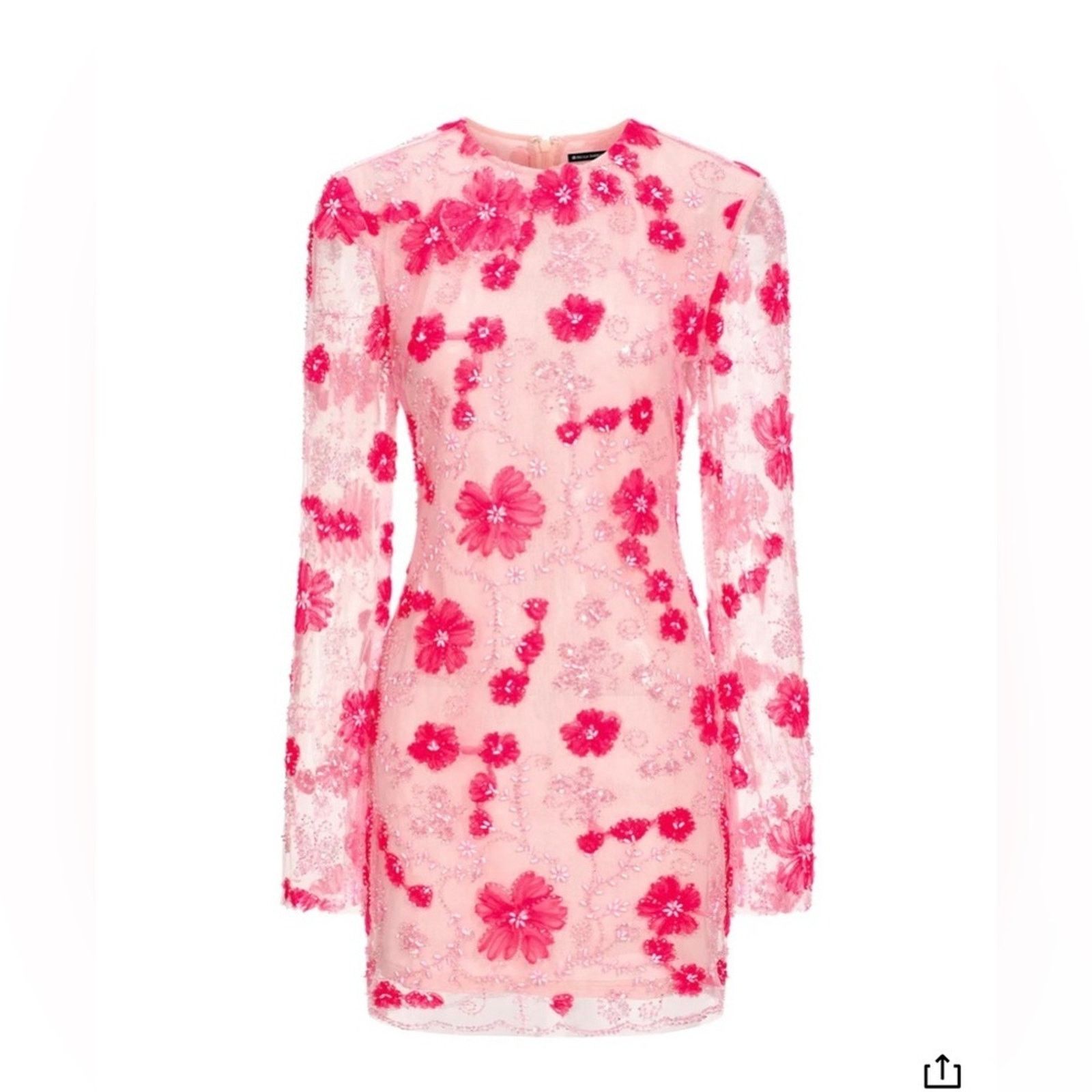 Other Floral Long Sleeve Pink Lace Dress size S Size S / US 4 / IT 40 - 8 Thumbnail