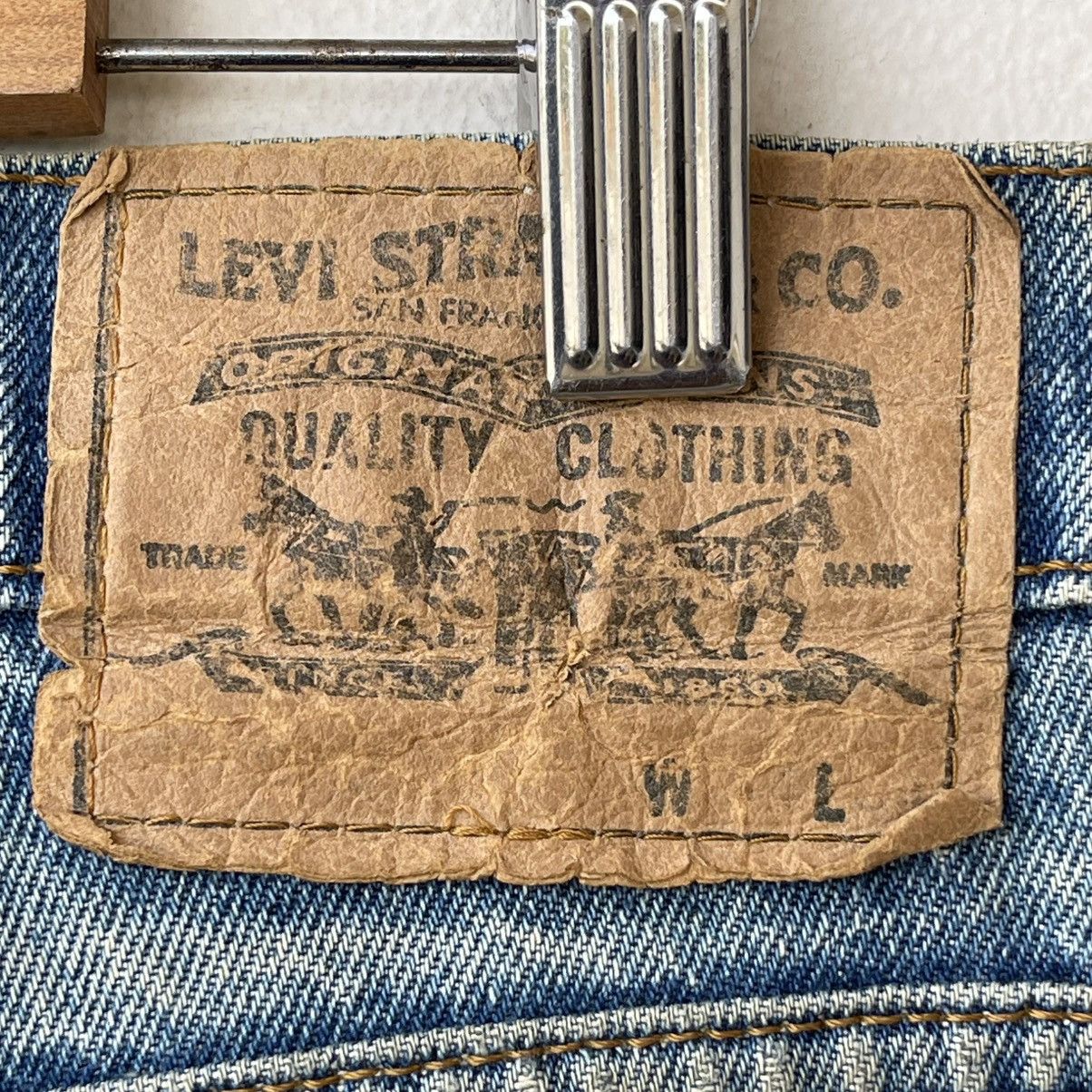 Levi's Vintage 90s Levi's 210 Orange Tab Denim Jeans Thrashed Size US 34 / EU 50 - 17 Thumbnail