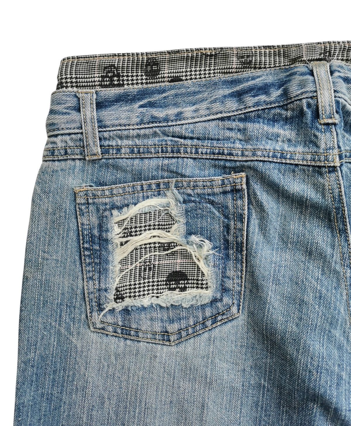 Kapital Vintage Avantgarde Distressed Patchwork Jeans Y2K 32x30 Size US 32 / EU 48 - 5 Thumbnail