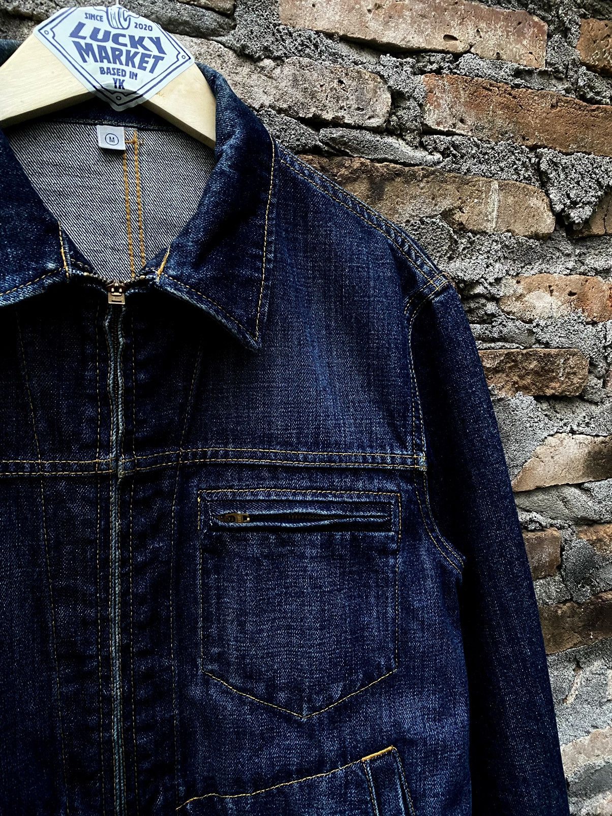 Japanese Brand × Uniqlo × Vintage 🇯🇵Uniqlo Vintage Denim Zipper Jacket🇯🇵 Size US L / EU 52-54 / 3 - 3 Thumbnail