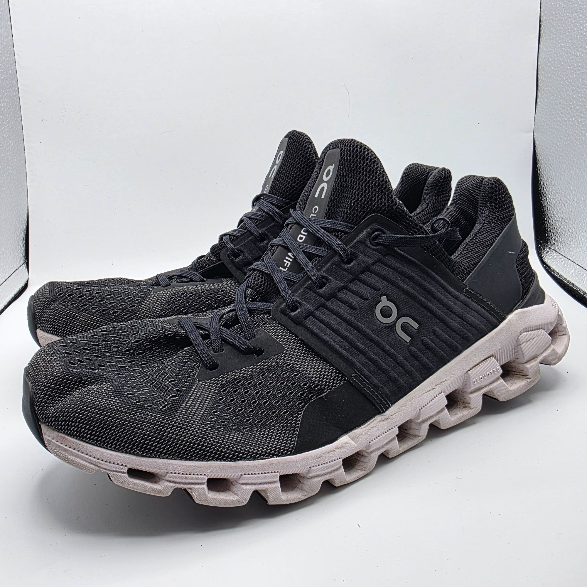 On On Running Cloudswift Mens Size 11.5 Black White Running Sho Size US 11.5 / EU 44-45 - 3 Thumbnail