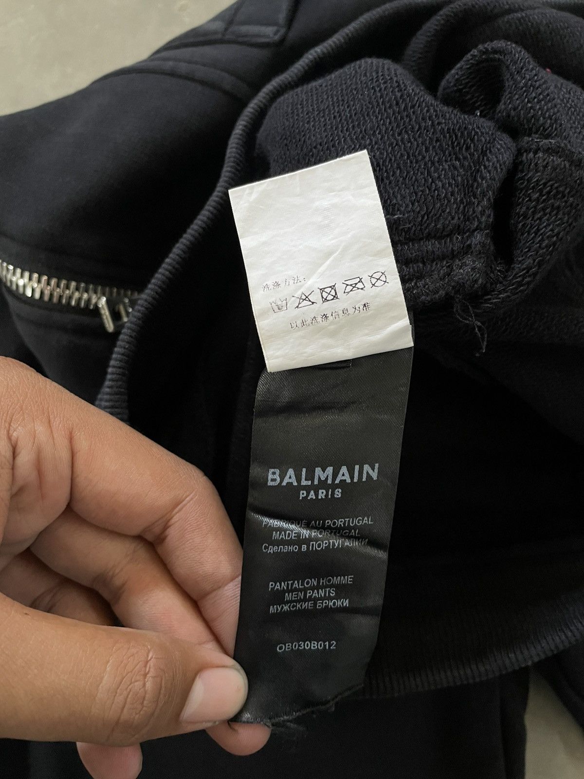 Balmain Balmain Biker Embossed Sweatpants Black Size US 30 / EU 46 - 14 Thumbnail