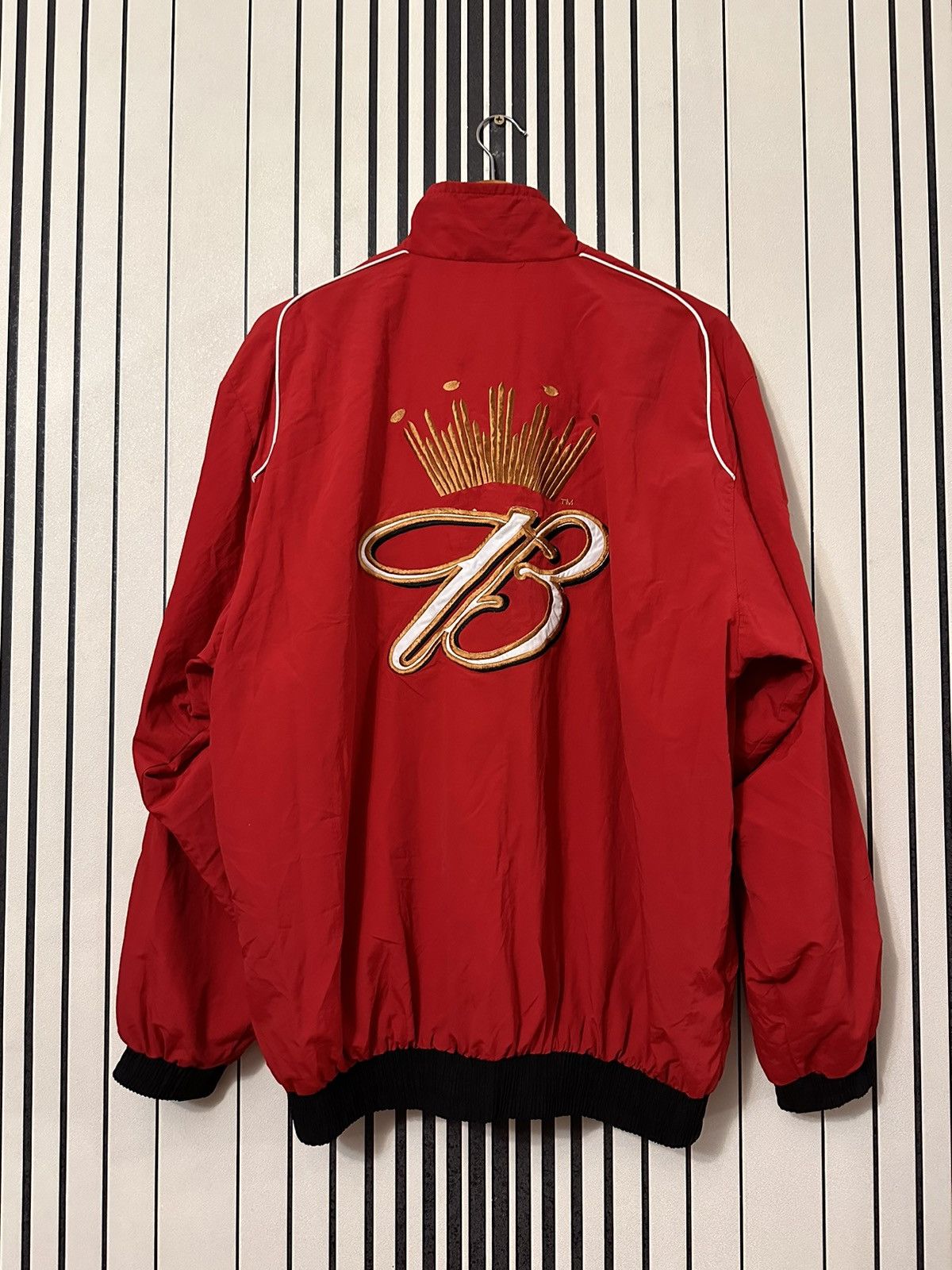 Budweiser 00’s Nascar Bud Y2k Multi-Patched Red Racing Jacket Size US XL / EU 56 / 4 - 2 Thumbnail