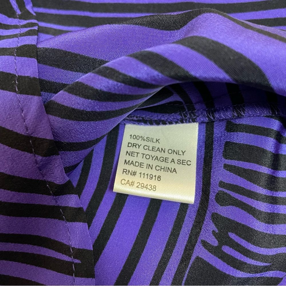 Other New Yumi Kim Purple Black Silk Blouse Size XS Size XS / US 0-2 / IT 36-38 - 8 Thumbnail