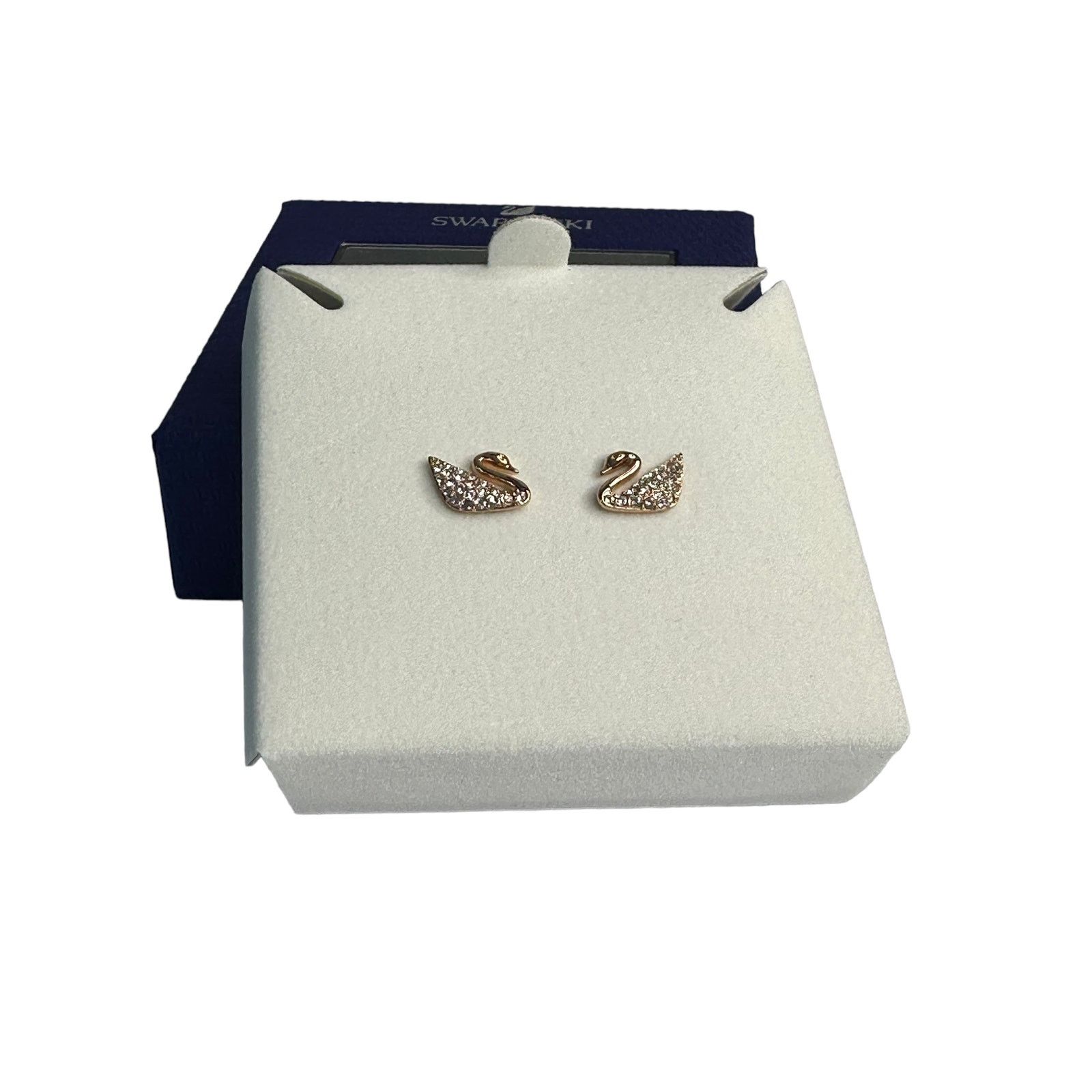 Swarovski Swarovski Swan, White, Rose gold-tone plated stud earrings Size ONE SIZE - 4 Thumbnail