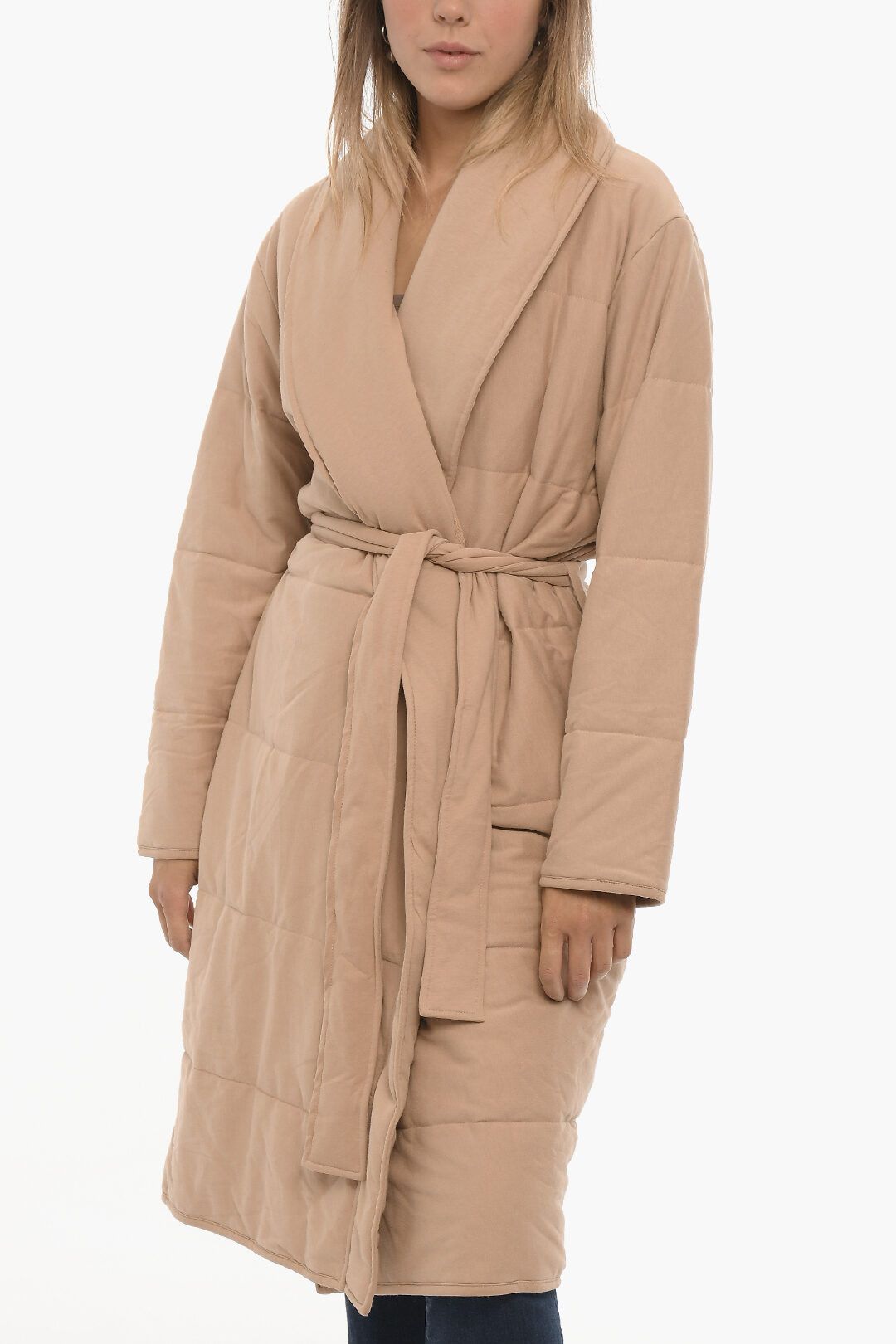 Ugg og1mm0824 Quilted Coat With Belt in Beige Size XS / US 0-2 / IT 36-38 - 1 Thumbnail