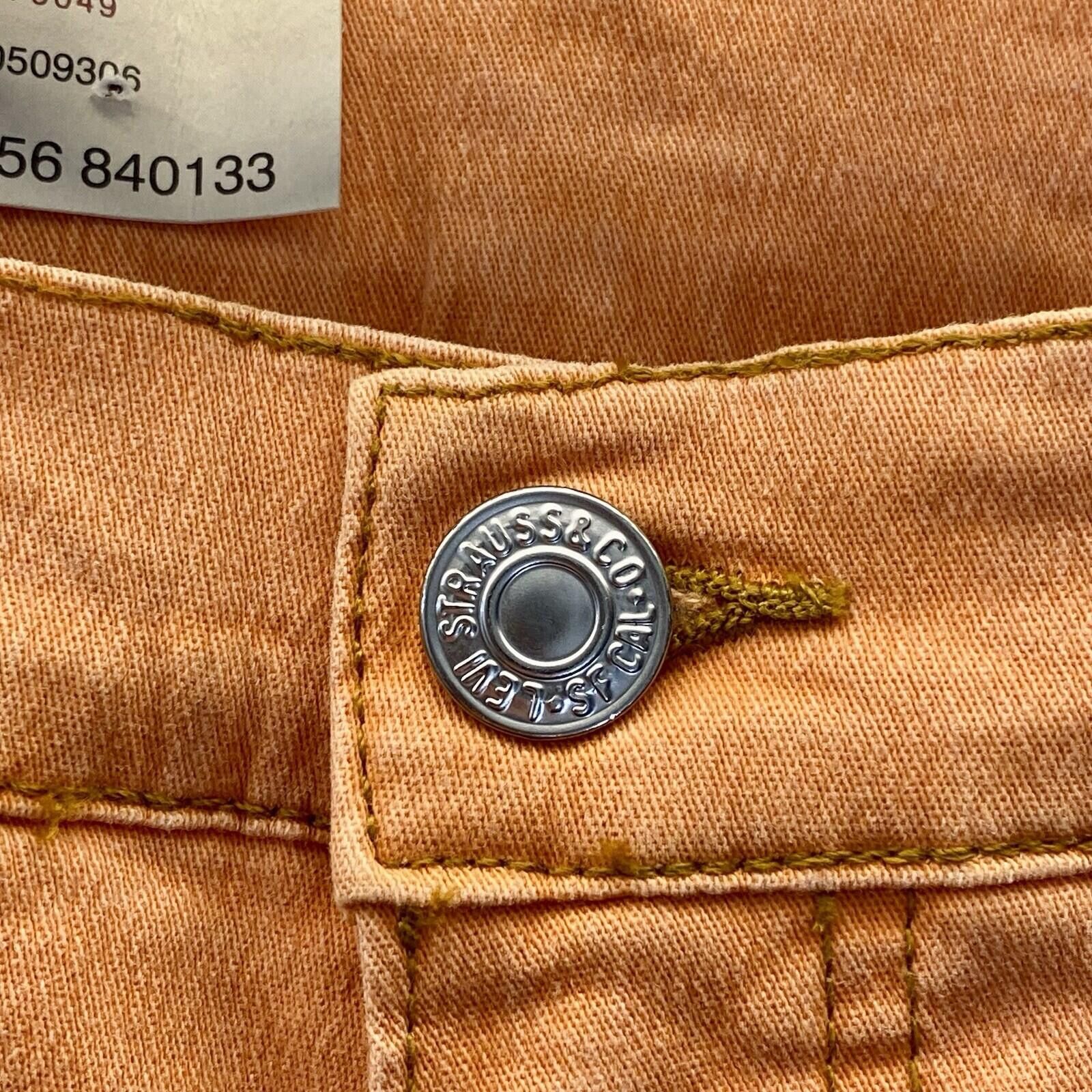 Levi's NWT LEVI'S 498 Orange Skinny Jeans 32x30 Made in Italy Size 32" / US 10 / IT 46 - 7 Thumbnail
