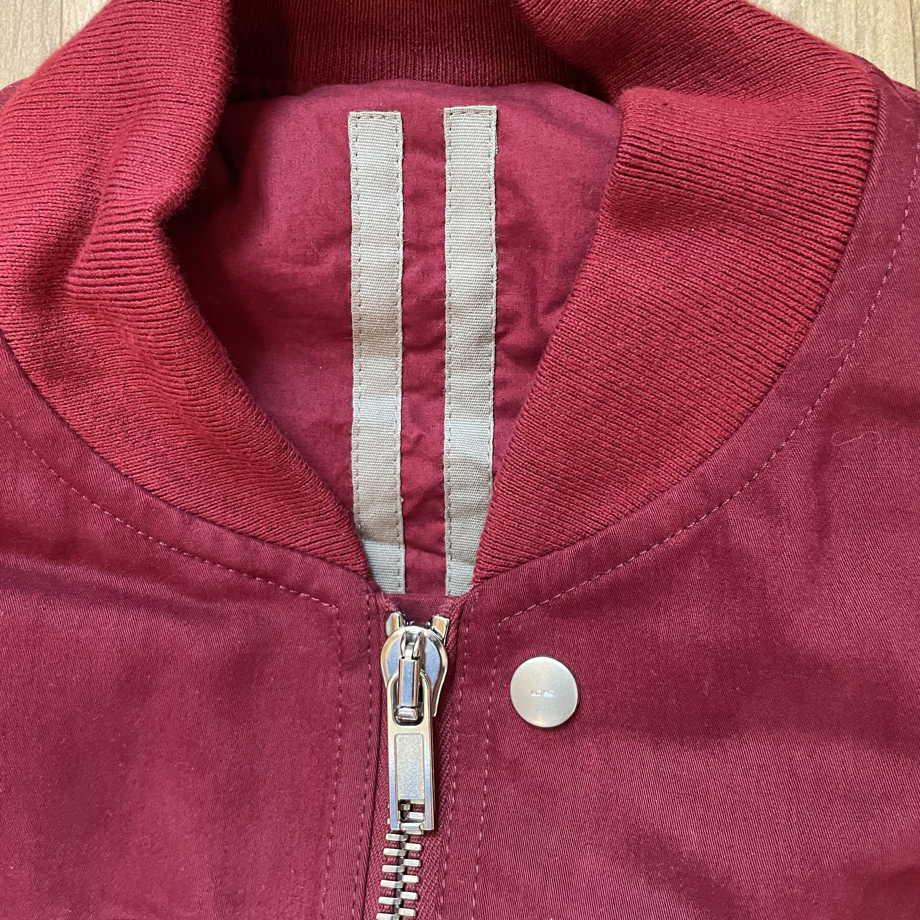 Rick Owens Drkshdw DRKSHDW by Rick Owens Burgundy Bomber Jacket Size US S / EU 44-46 / 1 - 8 Thumbnail