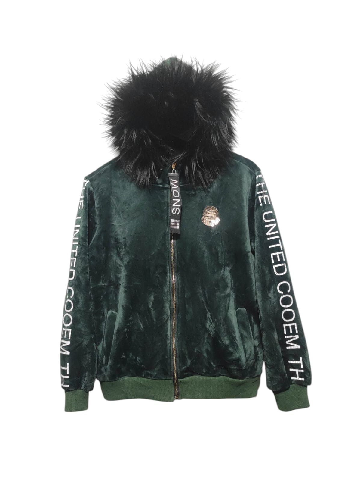 Hysteric Glamour Velvet Green Zipper Fur Hoodie LGB style Size S / US 4 / IT 40 - 1 Thumbnail