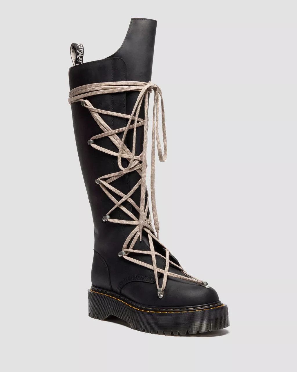 Dr. Martens × Rick Owens Pentalace Leather Platform Boots Size US 14 / EU 47 - 12 Thumbnail