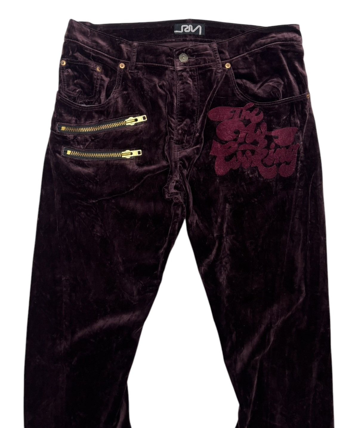 Japanese Brand × Seditionaries RARE🔥RNA INC PUNK ZIPPER VELVET PANTS Size US 33 - 3 Thumbnail
