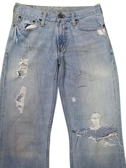 American Eagle Outfitters VINTAGE AMERICAN EAGLE BOOT CUT JEANS DISTRESSED STYLE Size US 33 - 2 Thumbnail