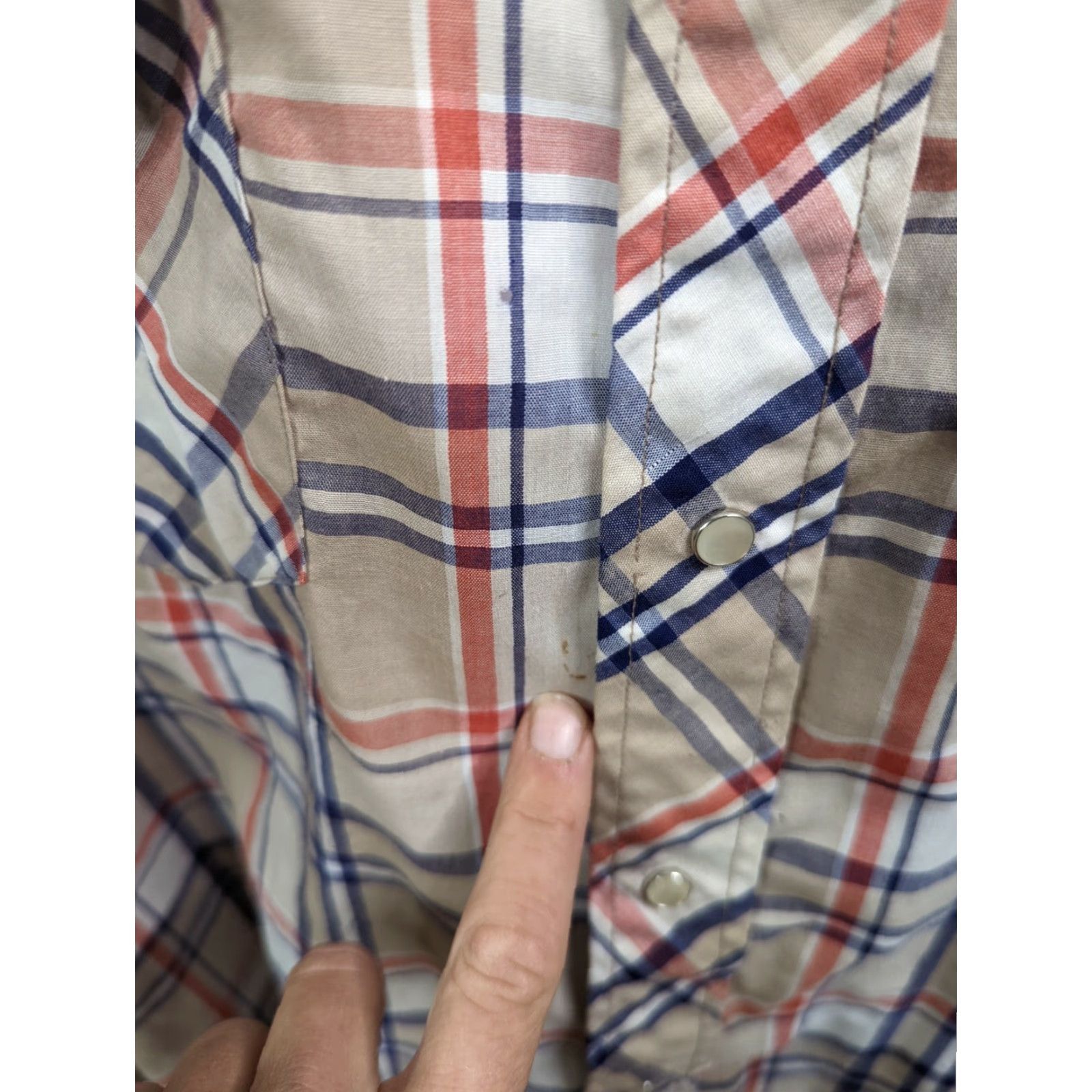 Wrangler Wrangler Shirt Men's Country Western XXL Long Sleeve Plaid Pearl Snap Collared Spread Collar Cowboy Western Plaid Shirt L1S Size US XXL / EU 58 / 5 - 4 Thumbnail