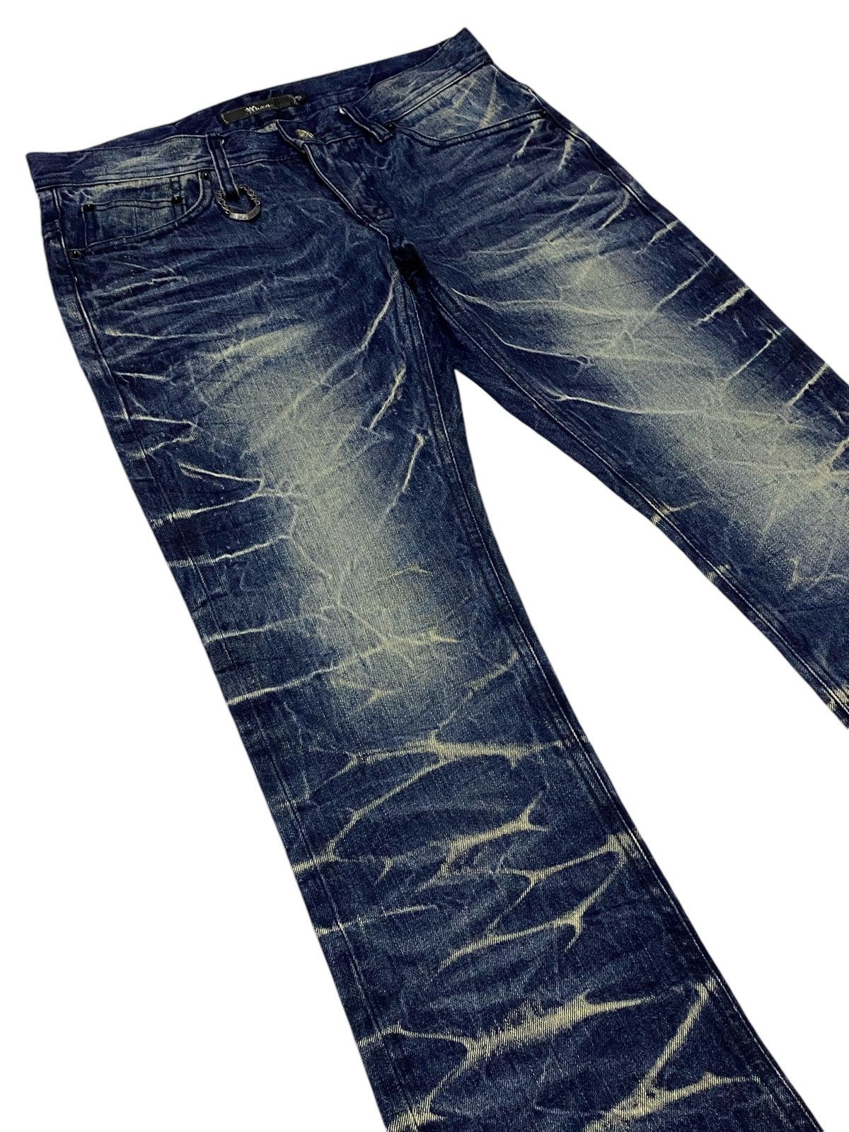 Hysteric Glamour Japanese Brand “MIDAS” Low Rise Glitter Splash BootCut Jeans Size US 30 / EU 46 - 5 Thumbnail