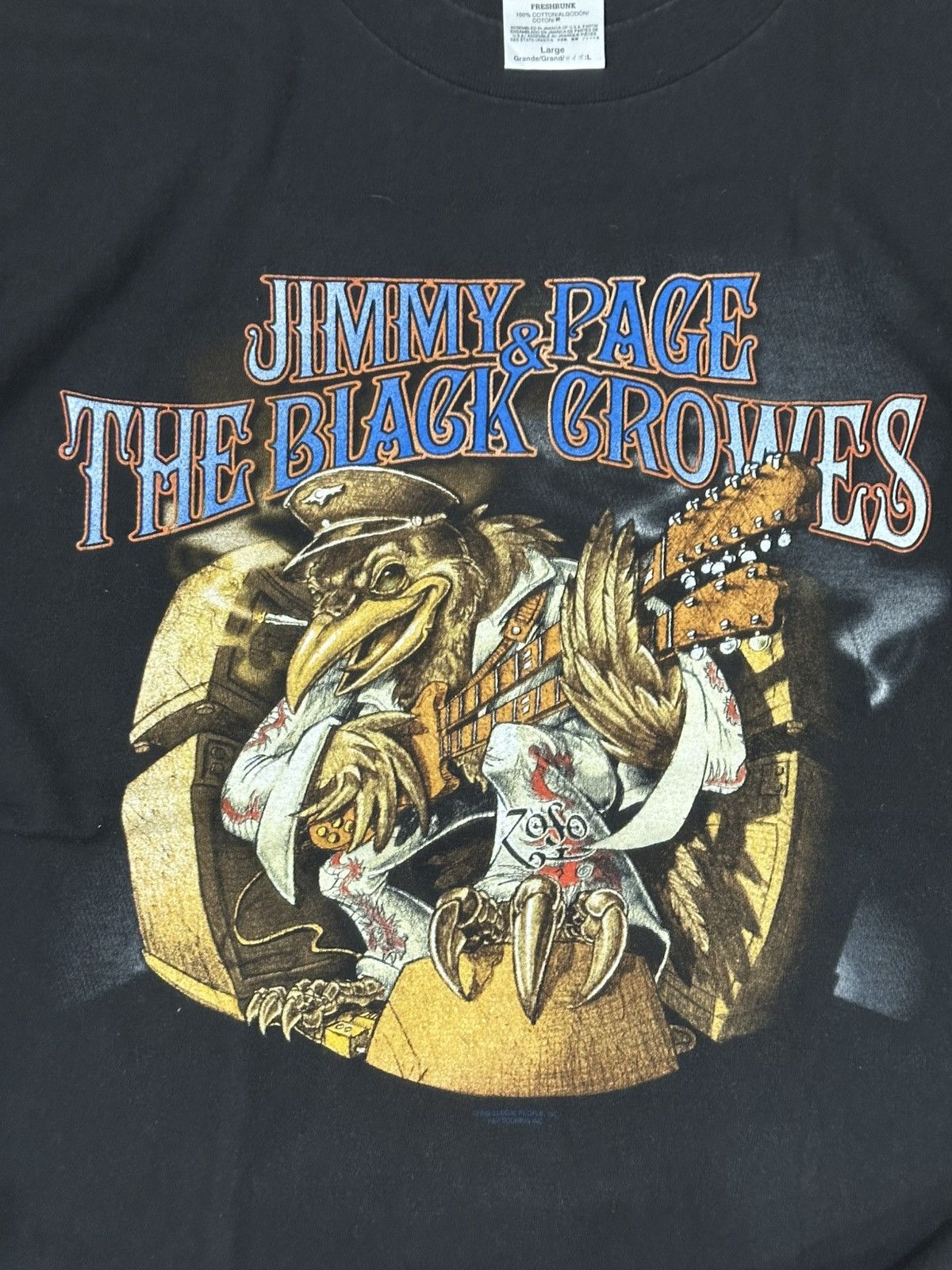 Band Tees Vintage 1999 Jimmy Page and The Black Crows Shirt Size US L / EU 52-54 / 3 - 2 Thumbnail