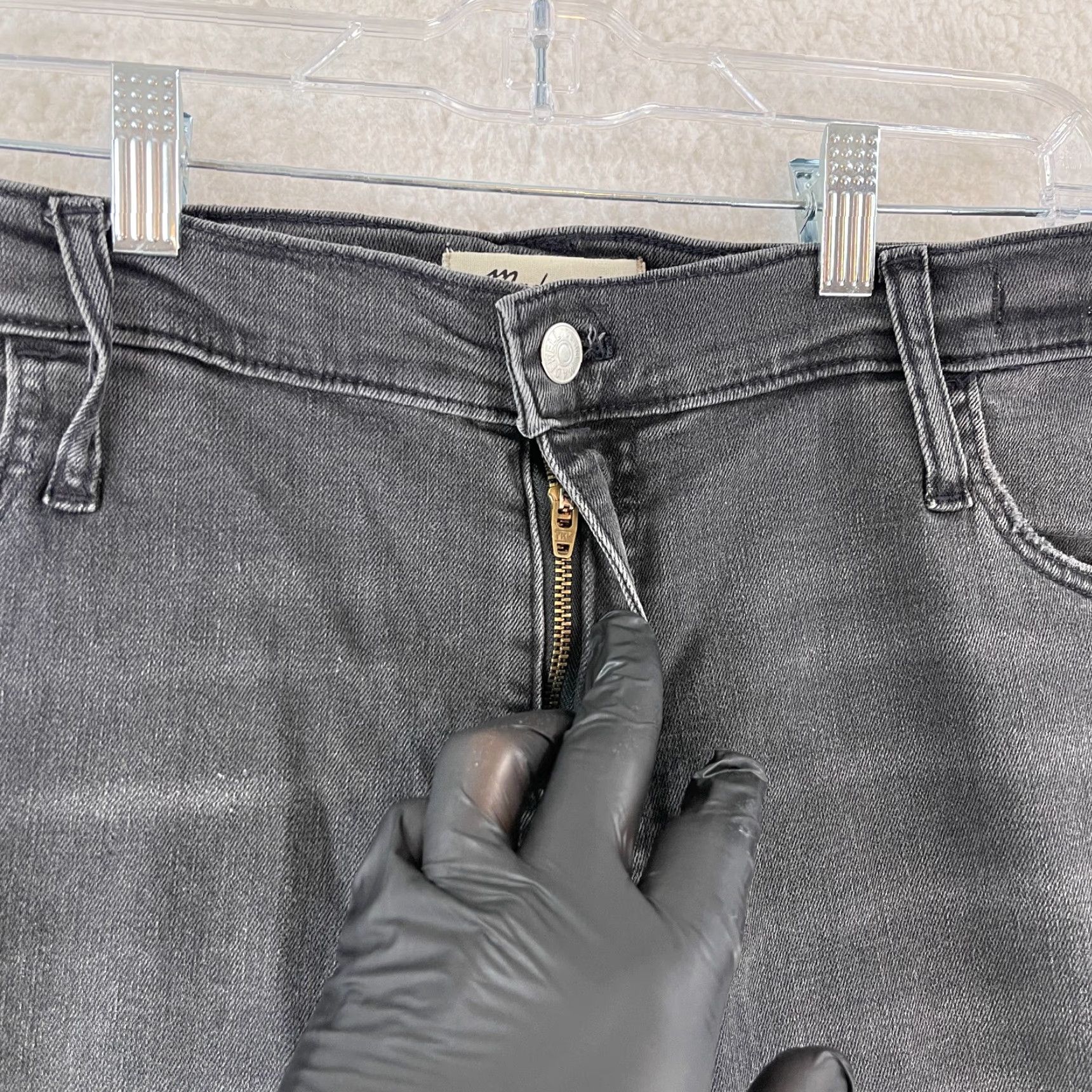 Madewell Madewell The Mom Jeans Womens Size 36 Black Denim High-Rise Casual Stretch Button Zip 5-Pocket Pre-Owned 90s Bohemian Preppy Mens/Womens Size 25" / US 0 / IT 36 - 5 Thumbnail