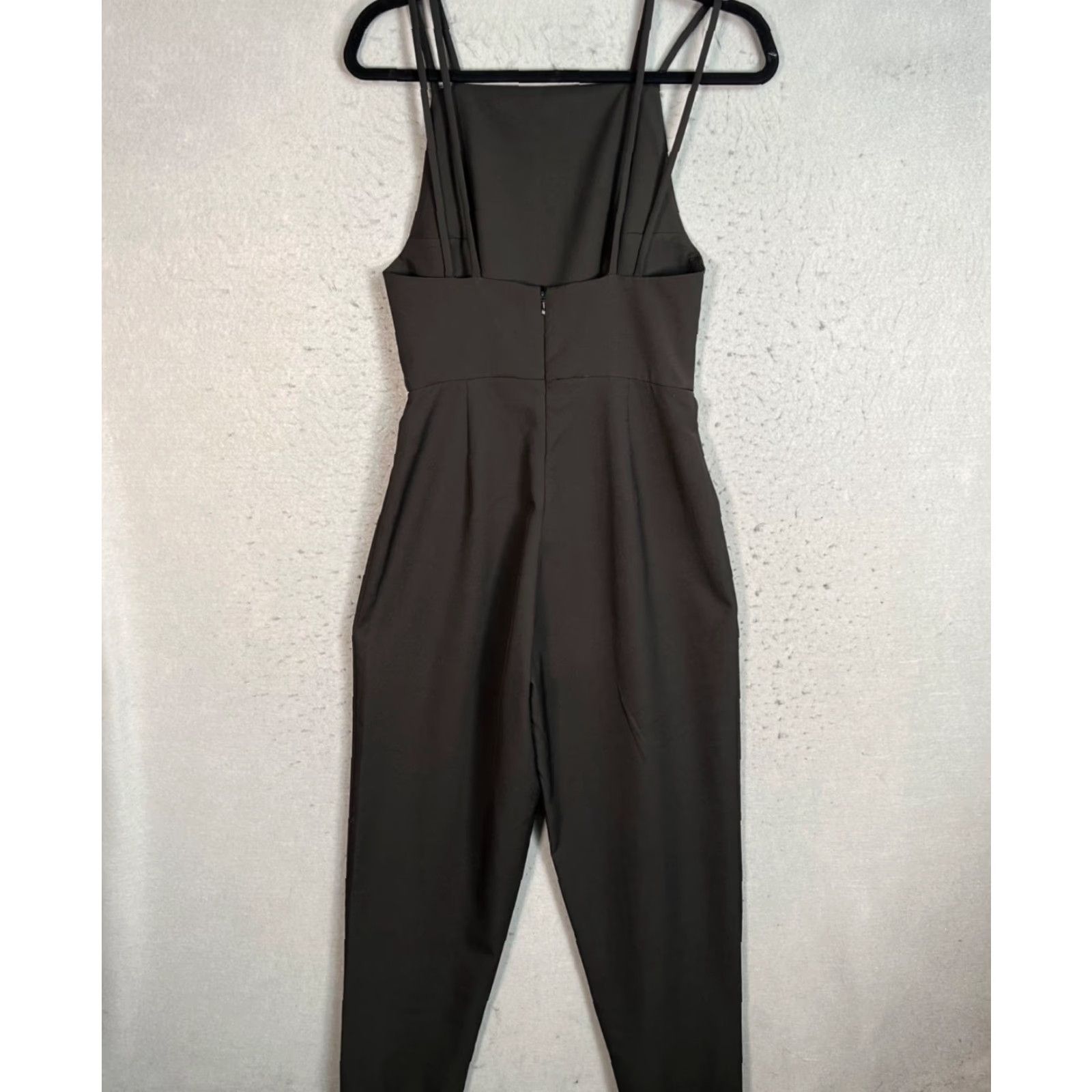 Solace London VINTAGE Solace London Womens 8 Black Sleeveless Jumpsuit Spaghetti Straps One-Piece 28 in Inseam Womens Size 30" / US 8 / IT 44 - 2 Thumbnail