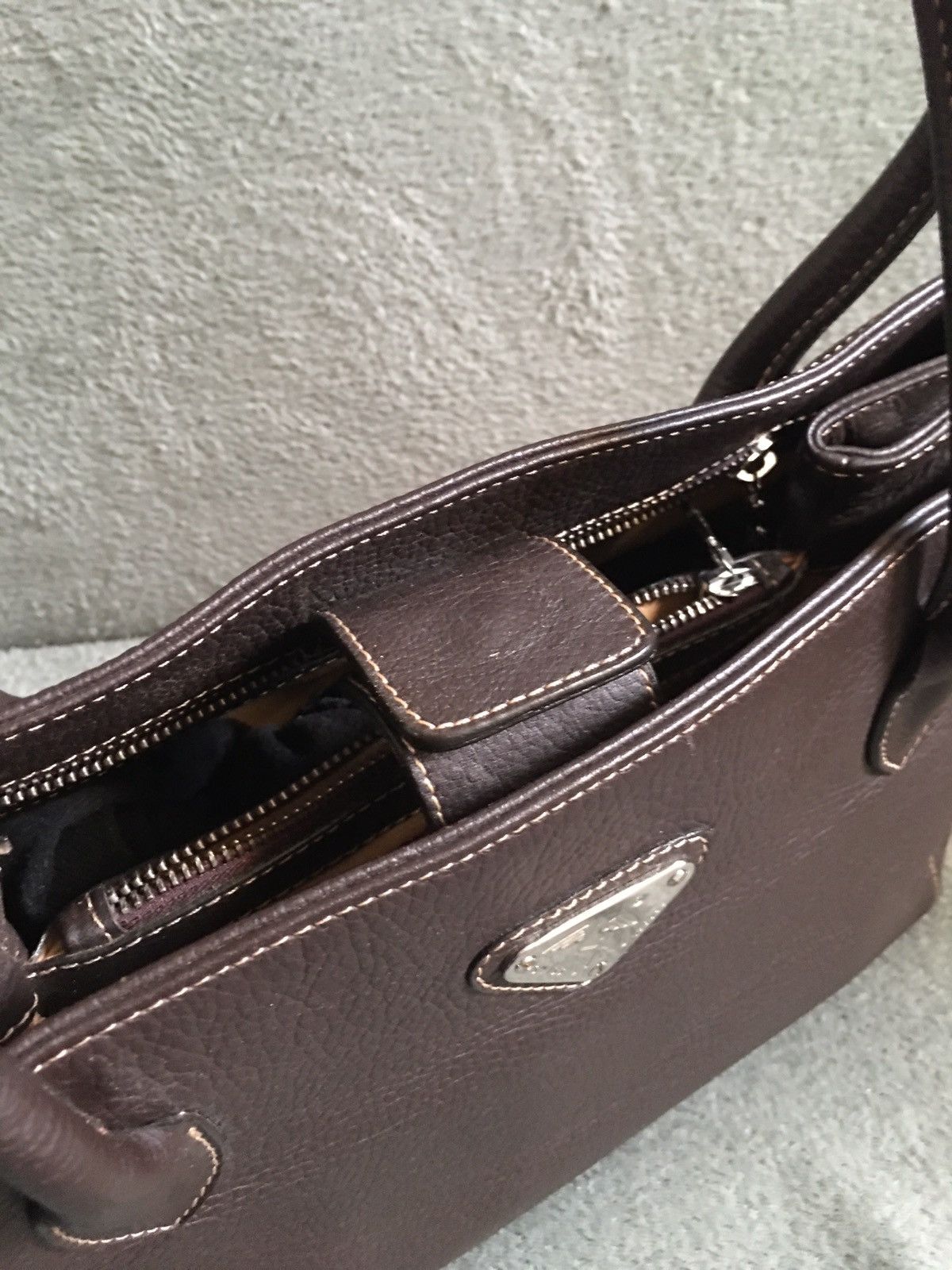 Maison Mollerus Maison Mollerus Brown Leather Shoulder Bag Handbag Size ONE SIZE - 8 Thumbnail