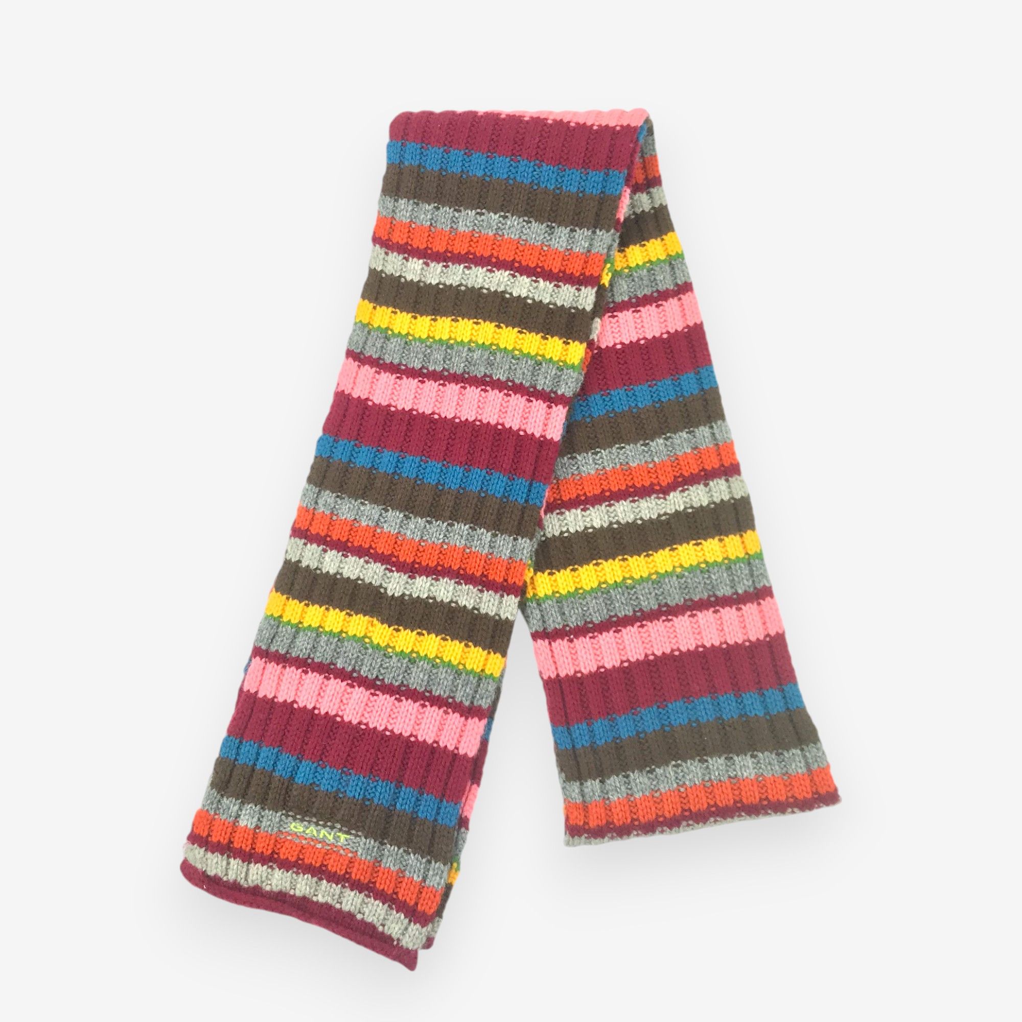NWT Vintage Y2K Gant Scarf Muffler Knit Crochet Wool Scarves