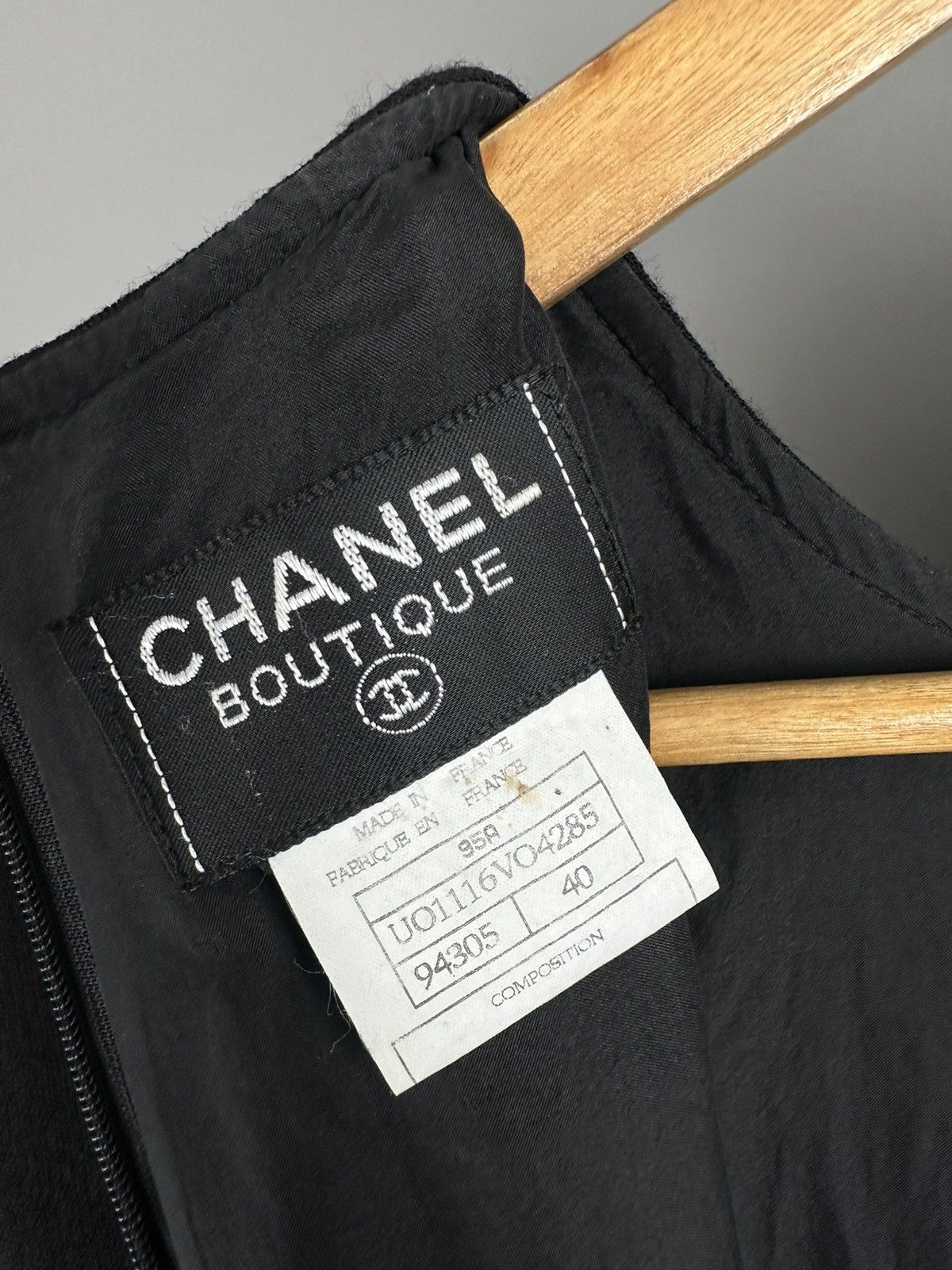 Chanel Chanel - Chanel Boutique Archive 1995 - Wool Black Dress Size S / US 4 / IT 40 - 12 Thumbnail