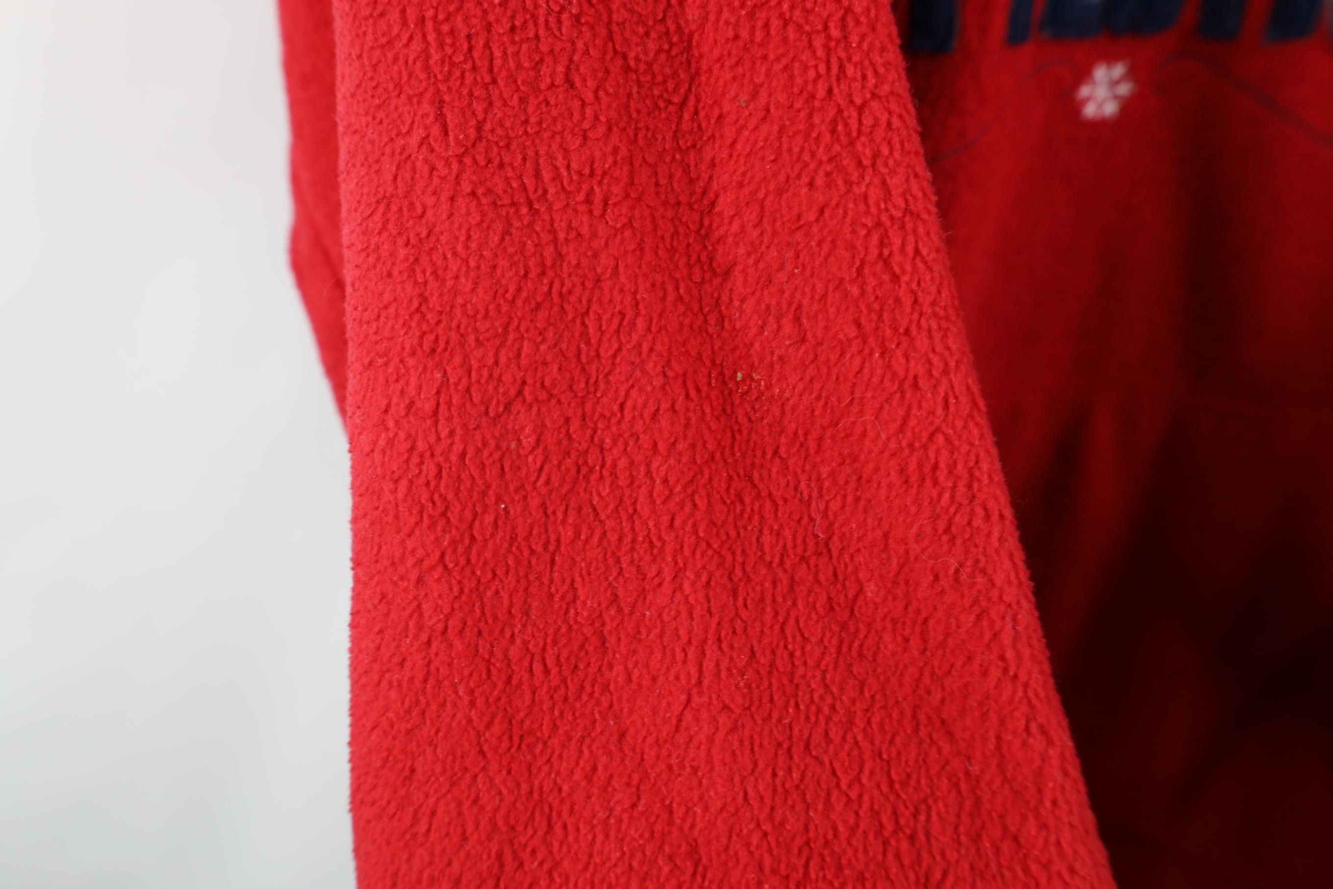 Disney Vintage Disney Mickey Mouse Fleece Hoodie Sweatshirt Red Size 4XL / US 24-26 - 9 Thumbnail