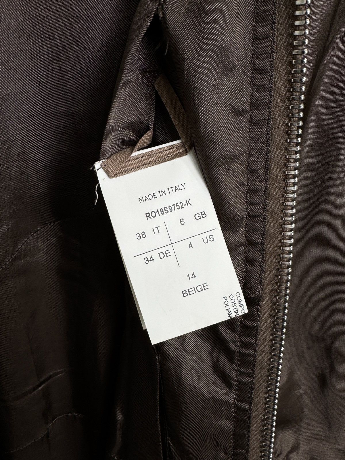 Rick Owens Rick Owens Zipped Bomber Jacket SS16 "Cyclops" collection Size XS / US 0-2 / IT 36-38 - 8 Thumbnail
