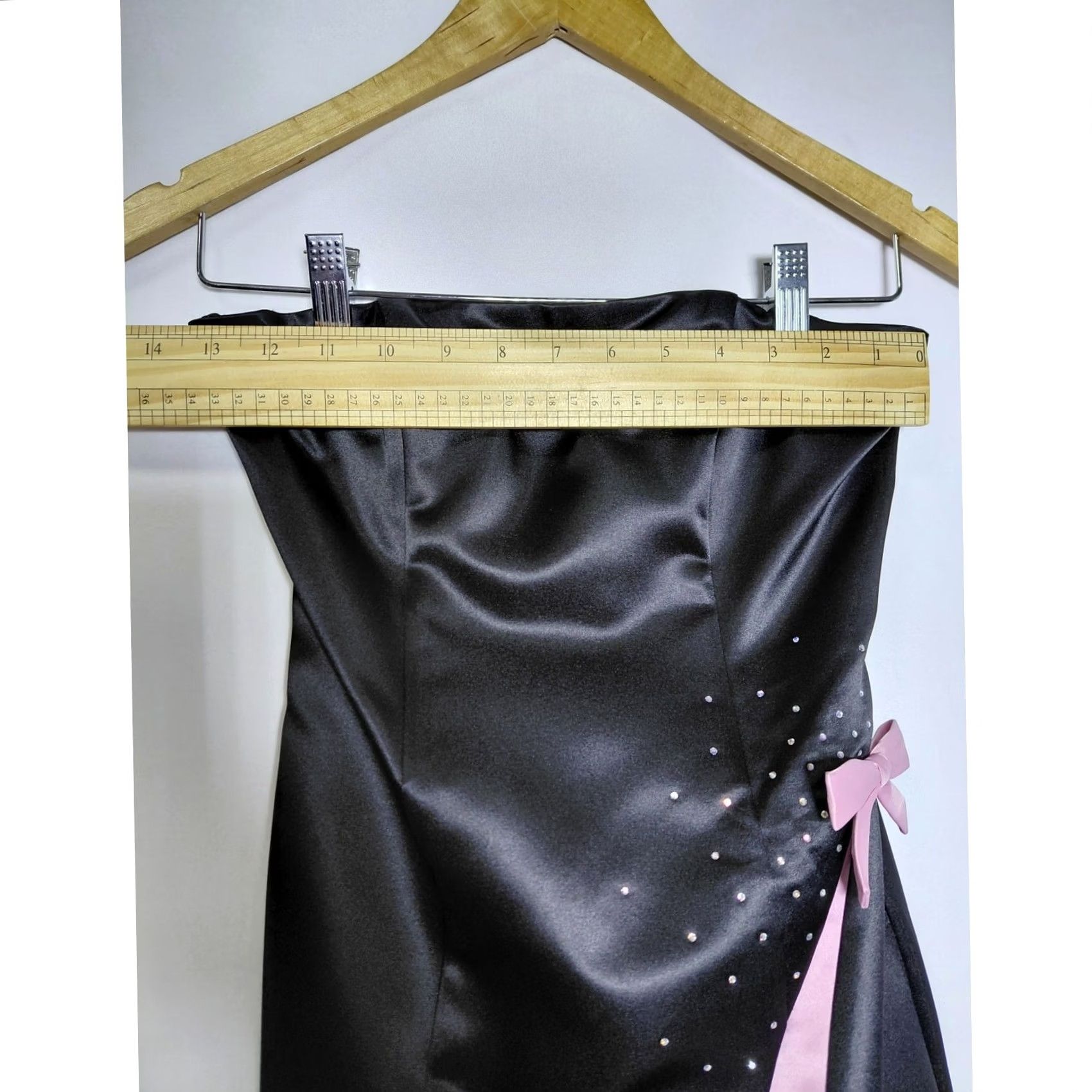 Jessica McClintock Jessica McClintock for Gunne Sax Dress Womens 3/4 Black Pink Bow Knee Length Women Size Size XS / US 0-2 / IT 36-38 - 7 Thumbnail