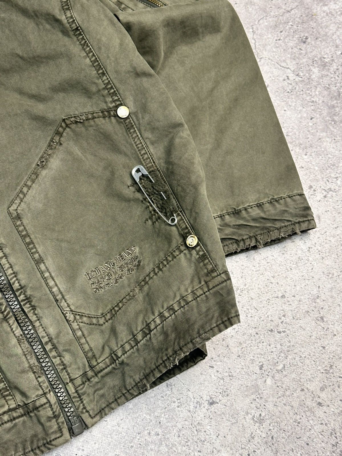 If Six Was Nine Vintage Army Military Fur Hood Jacket Y2K Utility Cropped Size US M / EU 48-50 / 2 - 4 Thumbnail