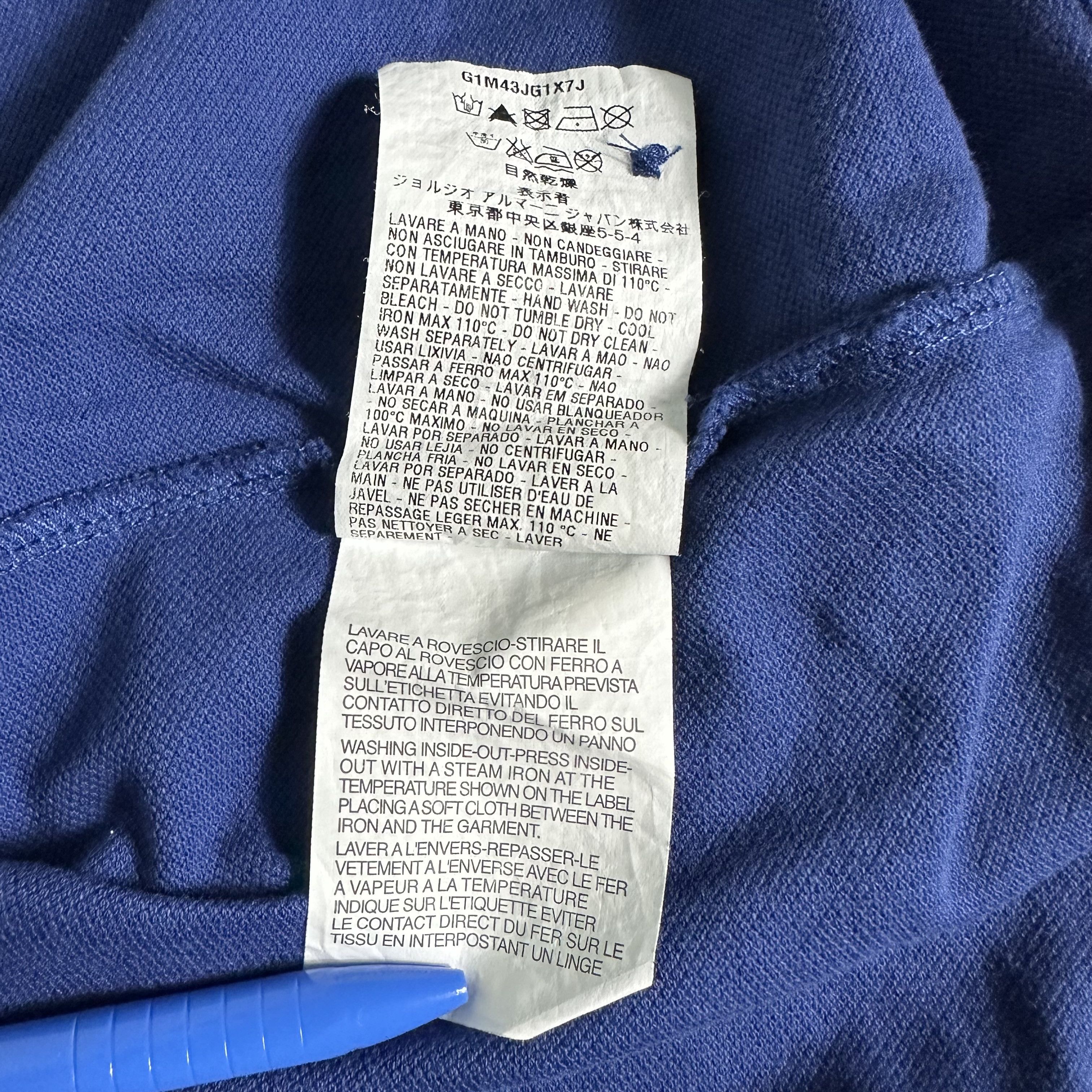 Emporio Armani 🔥RARE🔥Emporio Armani Spell Out Polo Shirt Size US L / EU 52-54 / 3 - 5 Thumbnail