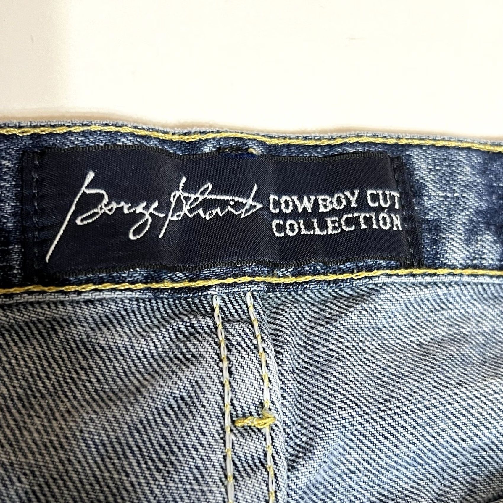 Wrangler Wrangler Cowboy Cut Jeans Straight Denim 40x30 Blue Distressed Mens Regular 40in Inseam Cowboy Southwestern Logo Distressed 13MGSDS Size US 40 / EU 56 - 7 Thumbnail