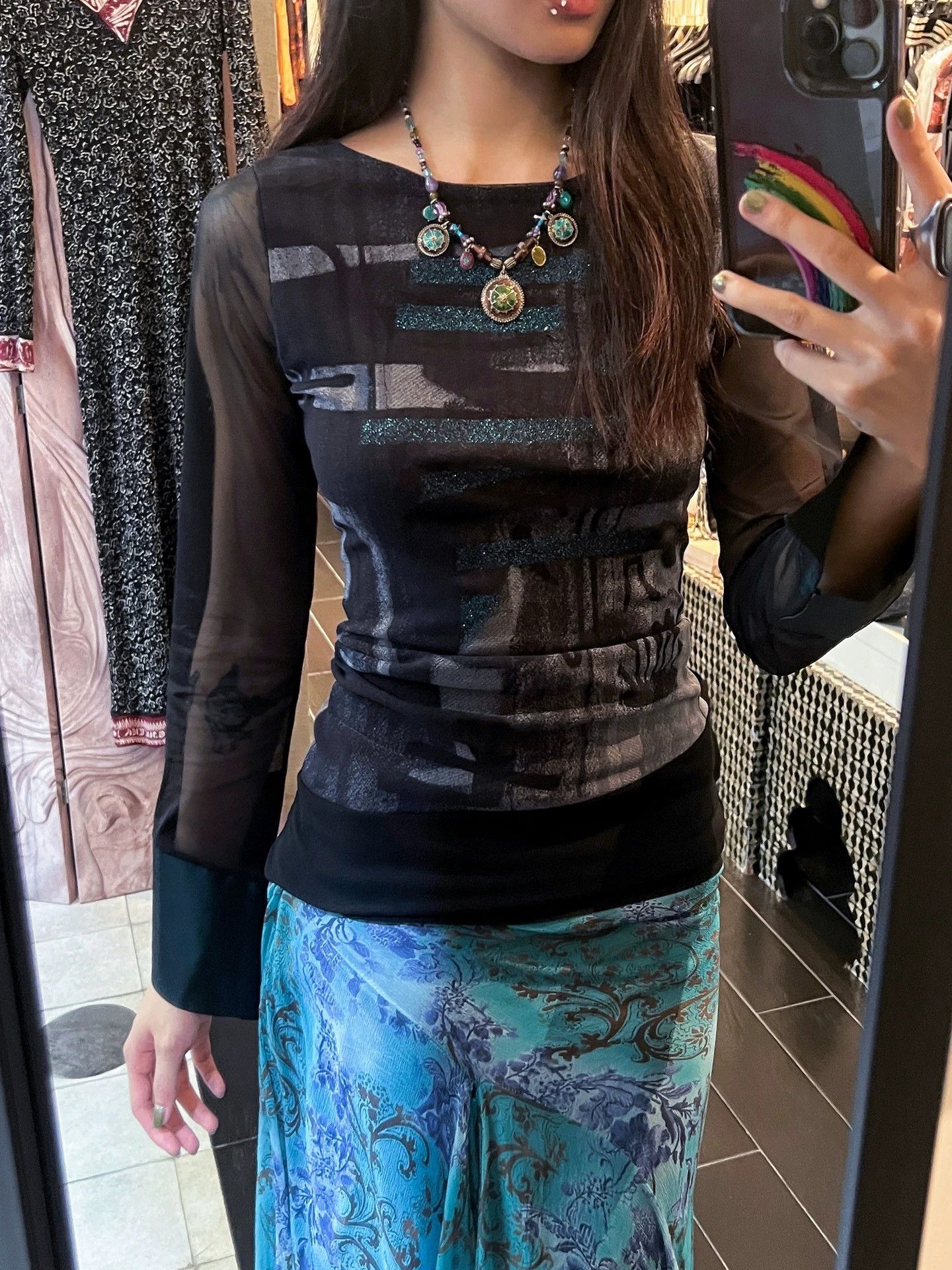 Other Save the Queen Vintage Tulle Sheer Bell-Sleeve Top Size M Size M / US 6-8 / IT 42-44 - 6 Thumbnail