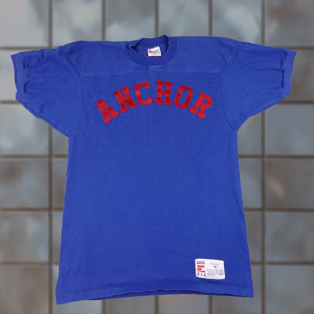 Vintage VINTAGE EAGLE USA Anchor Shirt Mens Medium Blue Cotton Athletic LES-LEE 90s Size US M / EU 48-50 / 2 - 1 Thumbnail