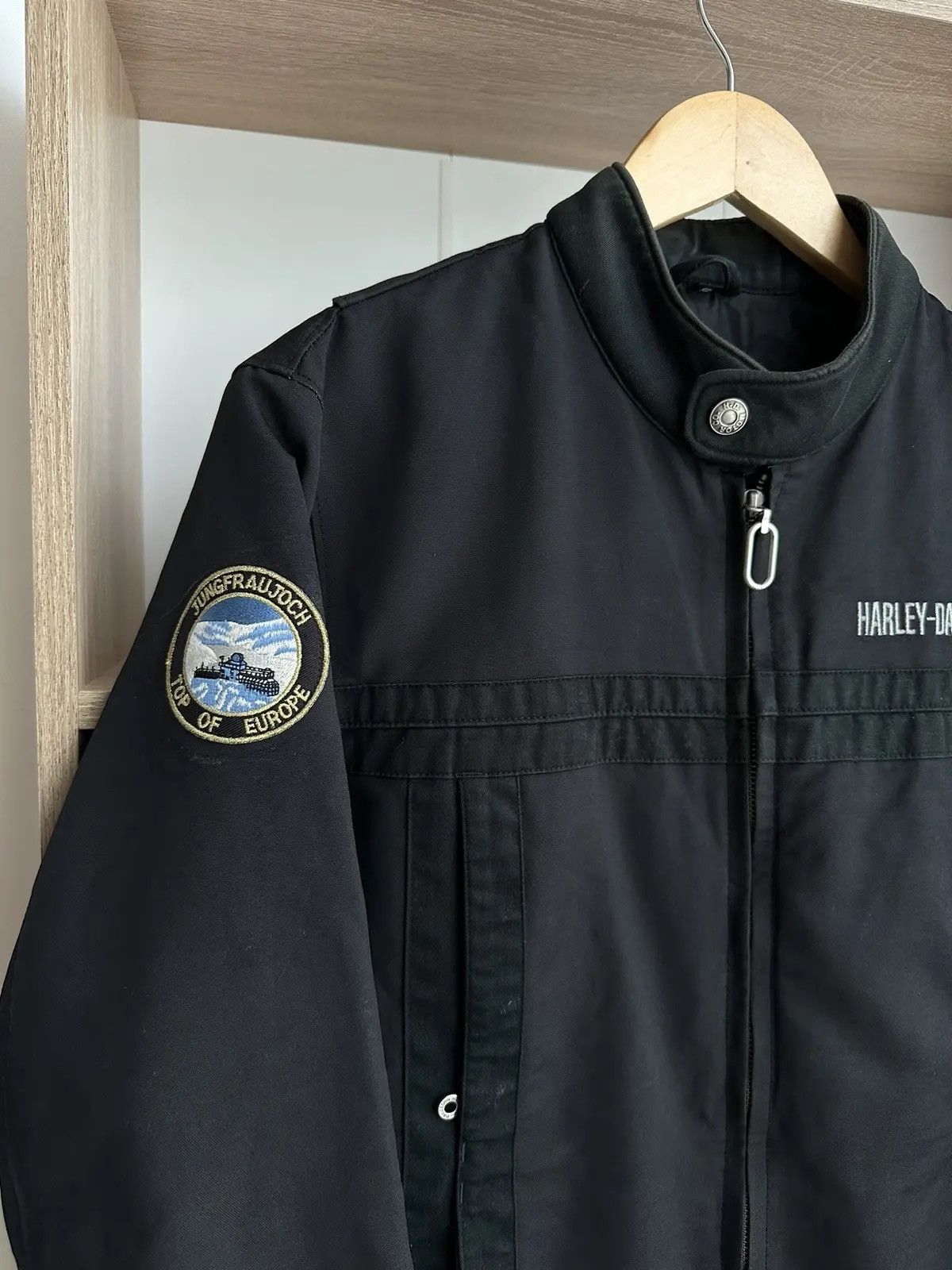 Harley Davidson × Vintage Vintage Harley-Davidson Big Logo Moto Black Jacket Size US S / EU 44-46 / 1 - 7 Thumbnail