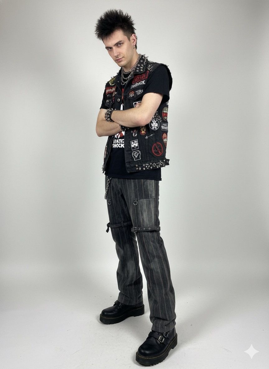 If Six Was Nine 🔥Sun Faded Caravan Punk Seditionaries Bondage Pant Size US 28 / EU 44 - 1 Thumbnail