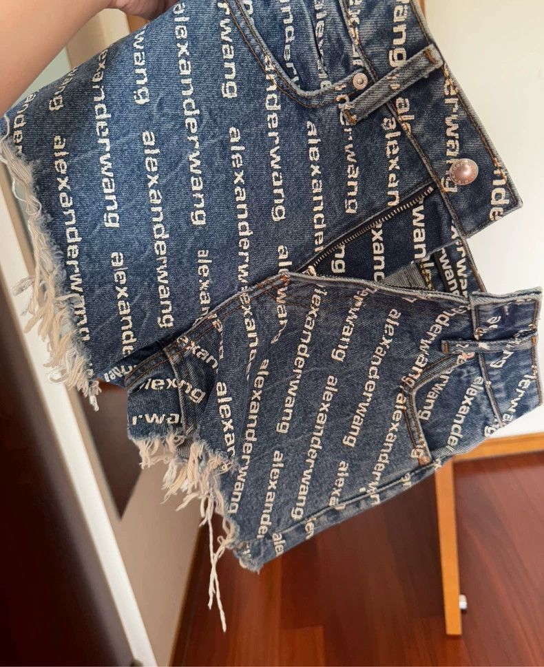 Alexander Wang Alexander Wang High-Waist Denim Shorts- Size 24" / US 00 / IT 34 - 6 Thumbnail