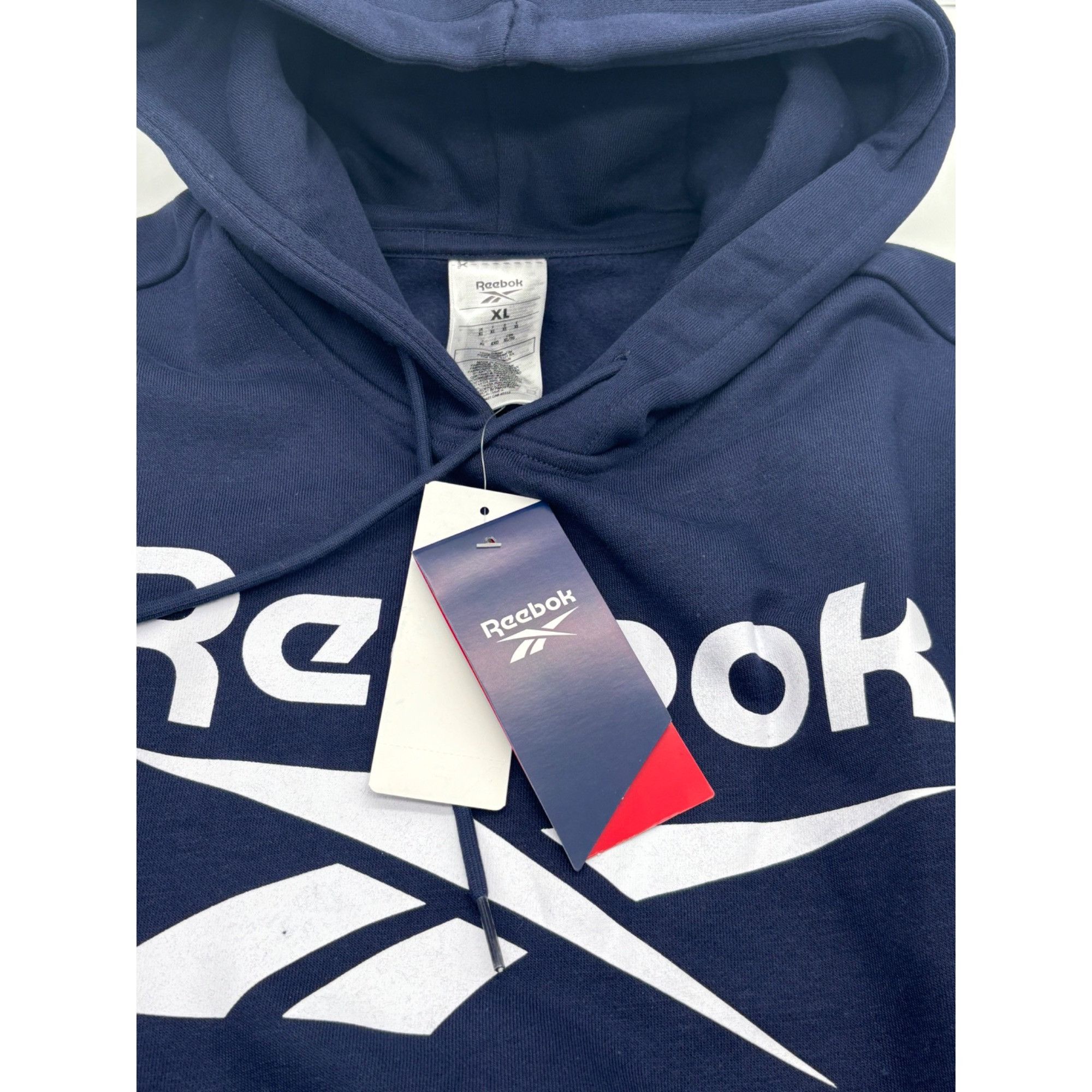 Other Reebok Men's Logo-Print Fleece Hoodie - Vector Navy, XL Size US XL / EU 56 / 4 - 6 Thumbnail