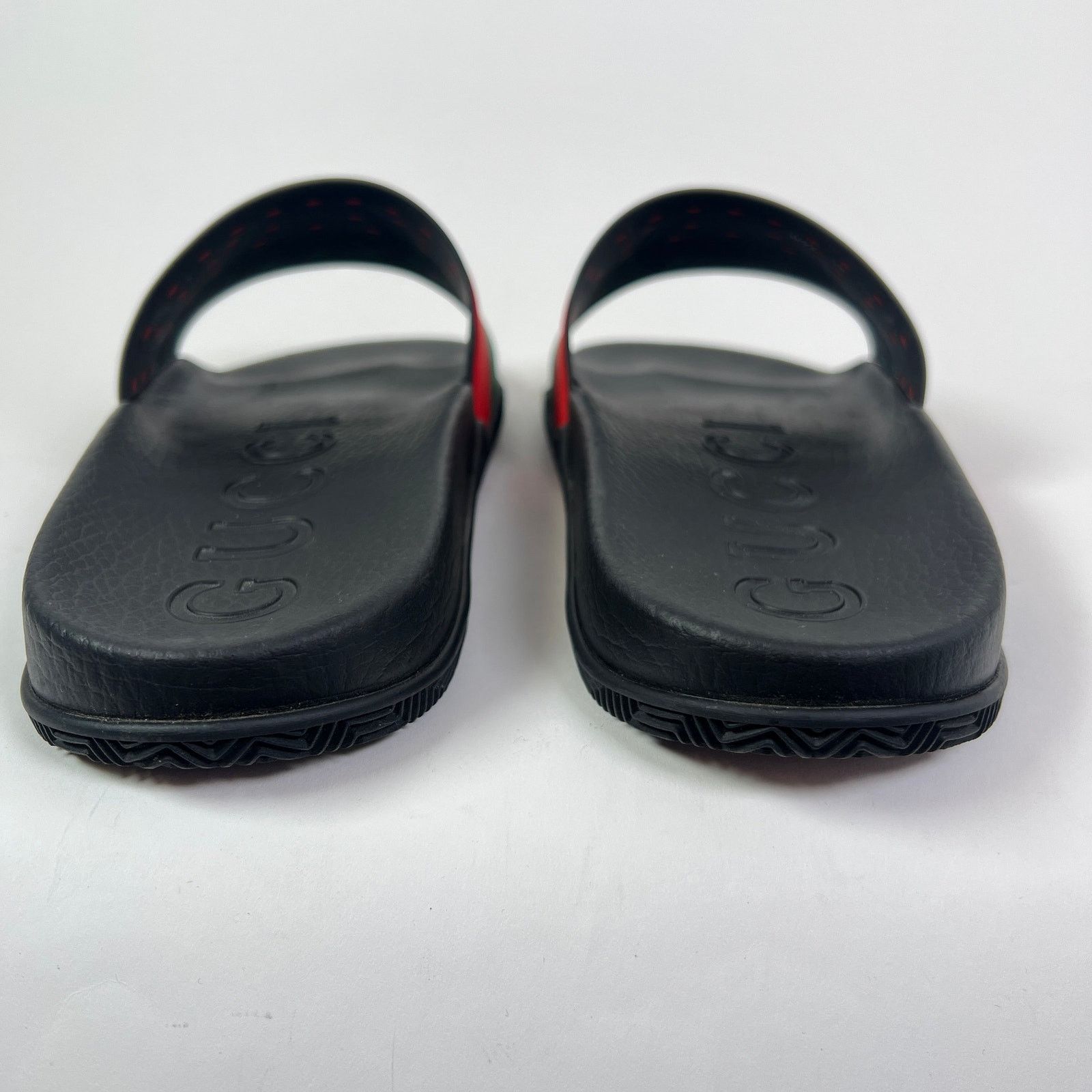 Gucci Gucci Tricolor Web Interlocking G Pool Slides Size US 12 / EU 45 - 7 Thumbnail