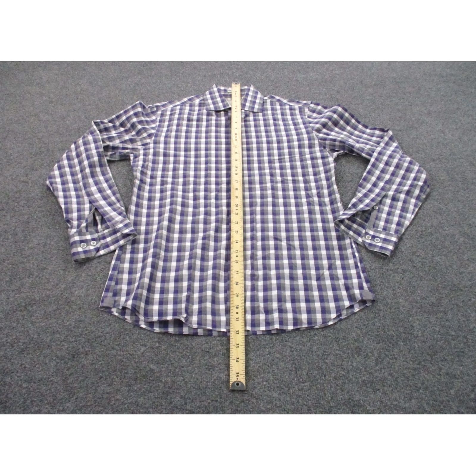 Todd Snyder Todd Snyder Shirt Mens 15.5 34 35 M Purple Plaid Dress Preppy Business Classic Size 34R - 4 Thumbnail