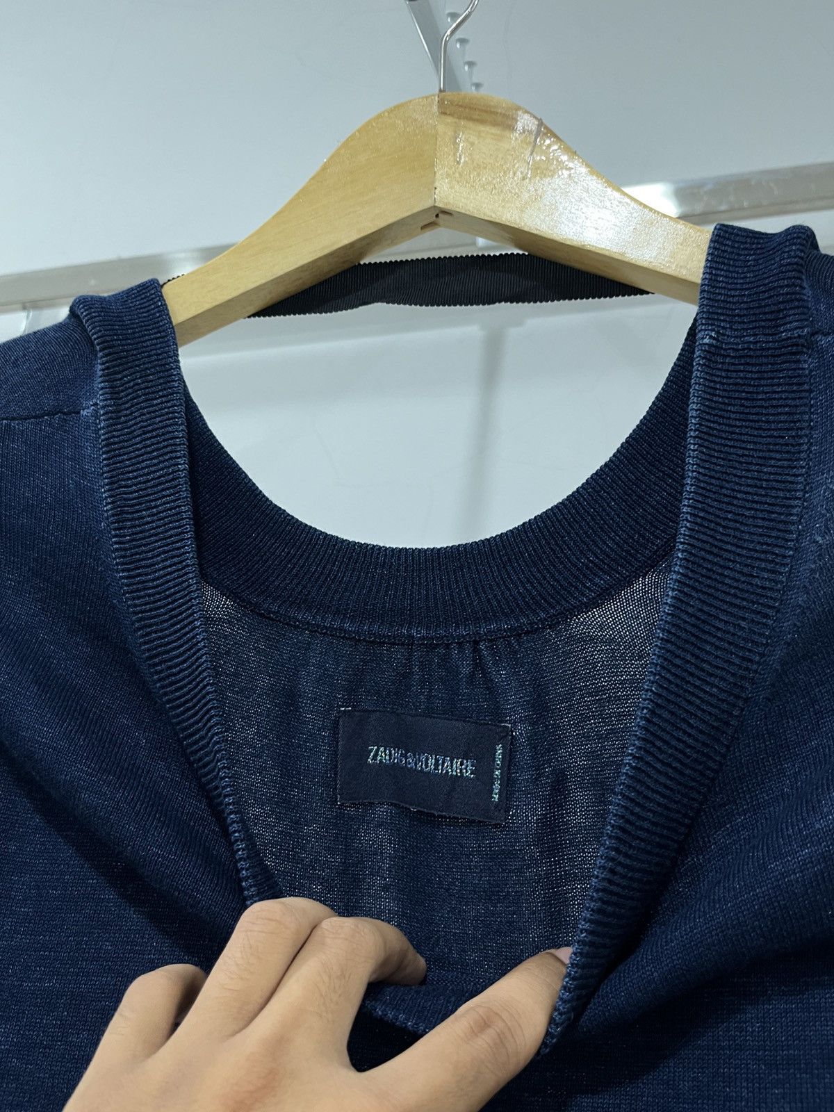 Zadig & Voltaire Zadig & Voltaire Indigo Blue Flint Bis Round Neck Size S / US 4 / IT 40 - 4 Thumbnail