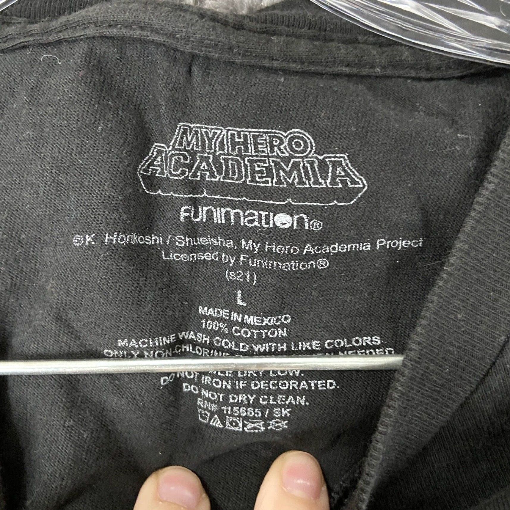 Vintage My Hero Academia Shirt Mens L Black Graphic Tee Hero Size US 33 - 5 Thumbnail