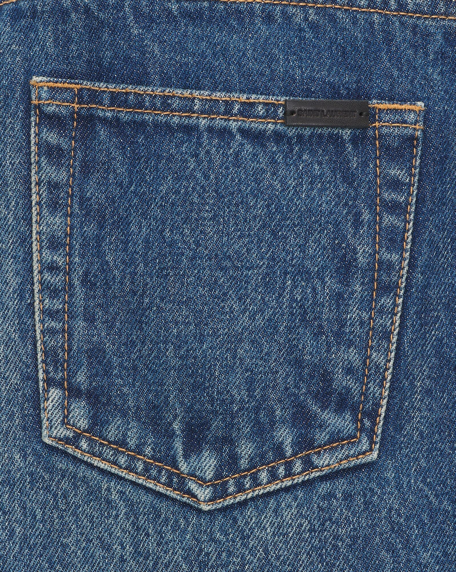 Saint Laurent Paris o1s1wg110125 750948 Cindy Jeans in Beach Denim in Dark Blue Size 25" / US 0 / IT 36 - 4 Thumbnail