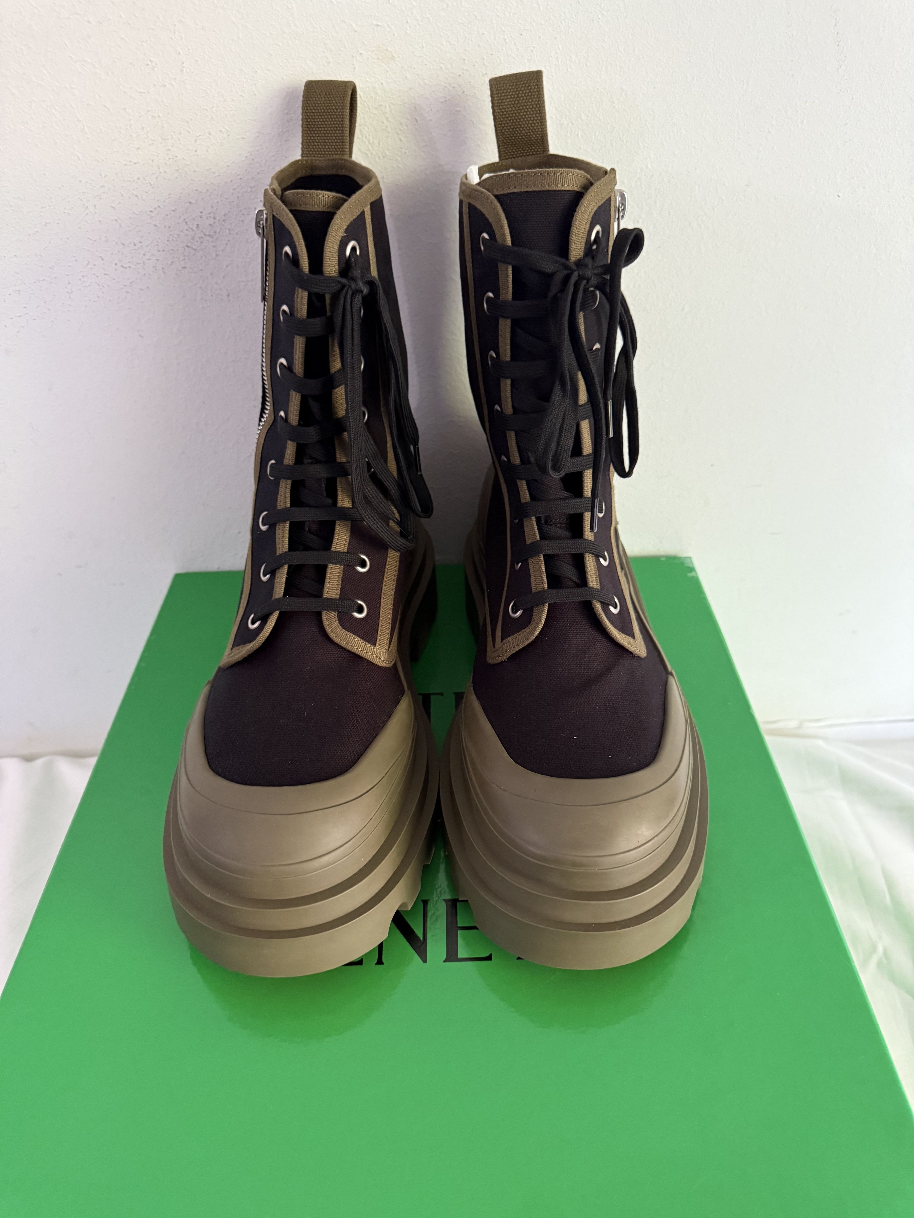 Bottega Veneta Lug Canvas Lace-Up Boots Size US 9 / EU 42 - 4 Thumbnail