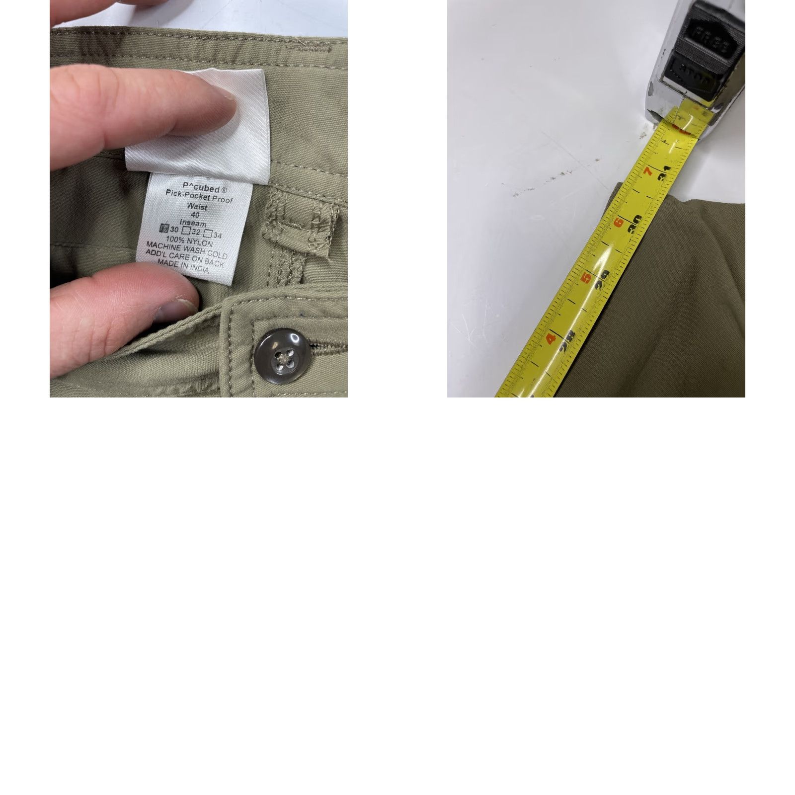 Vintage Clothing Arts P^cubed Cargo Pants Mens 40x30 Olive Green Pockets Zipper Navy? Size US 40 / EU 56 - 8 Thumbnail